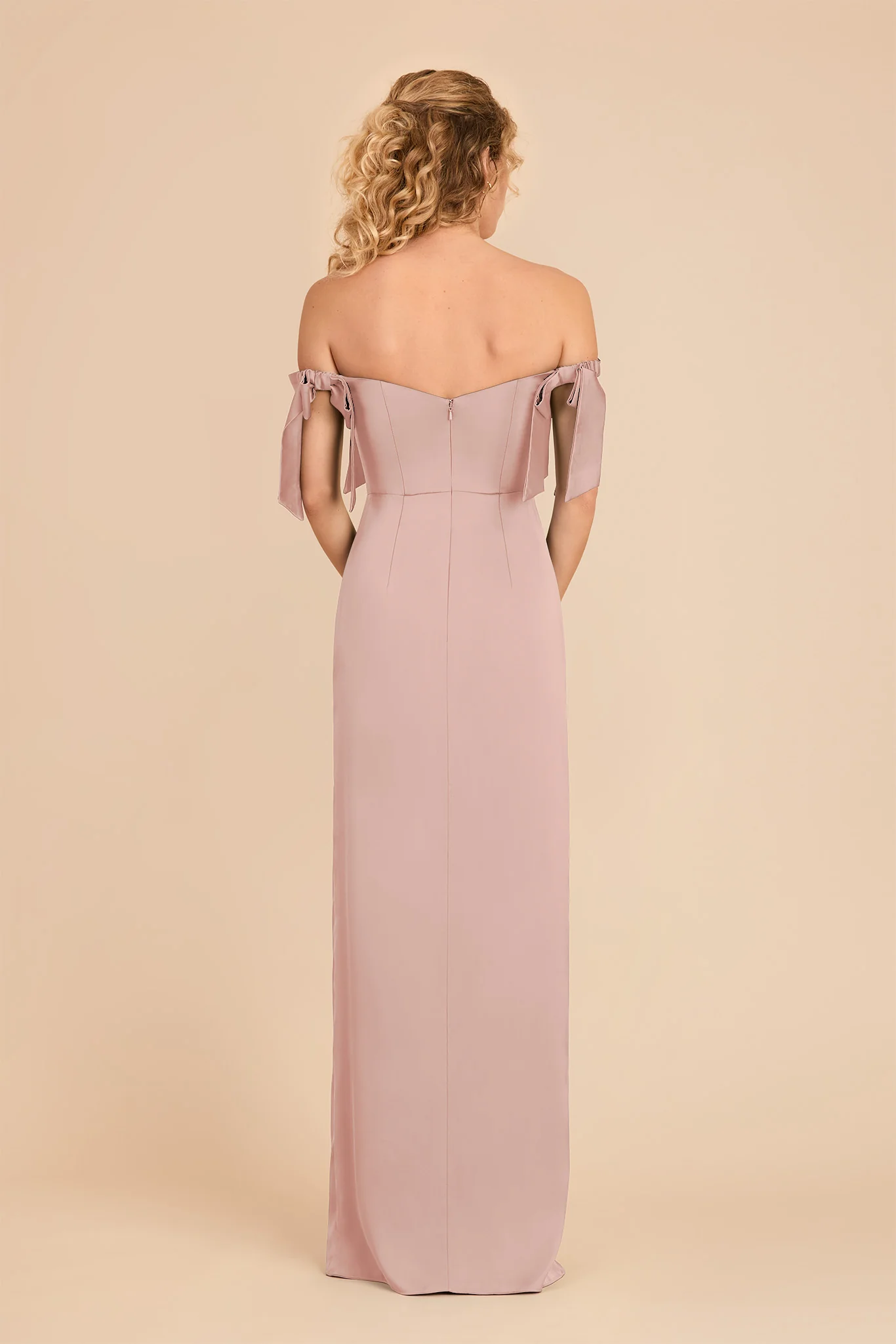 Sharon Matte Satin Dress - English Rose - Image 5