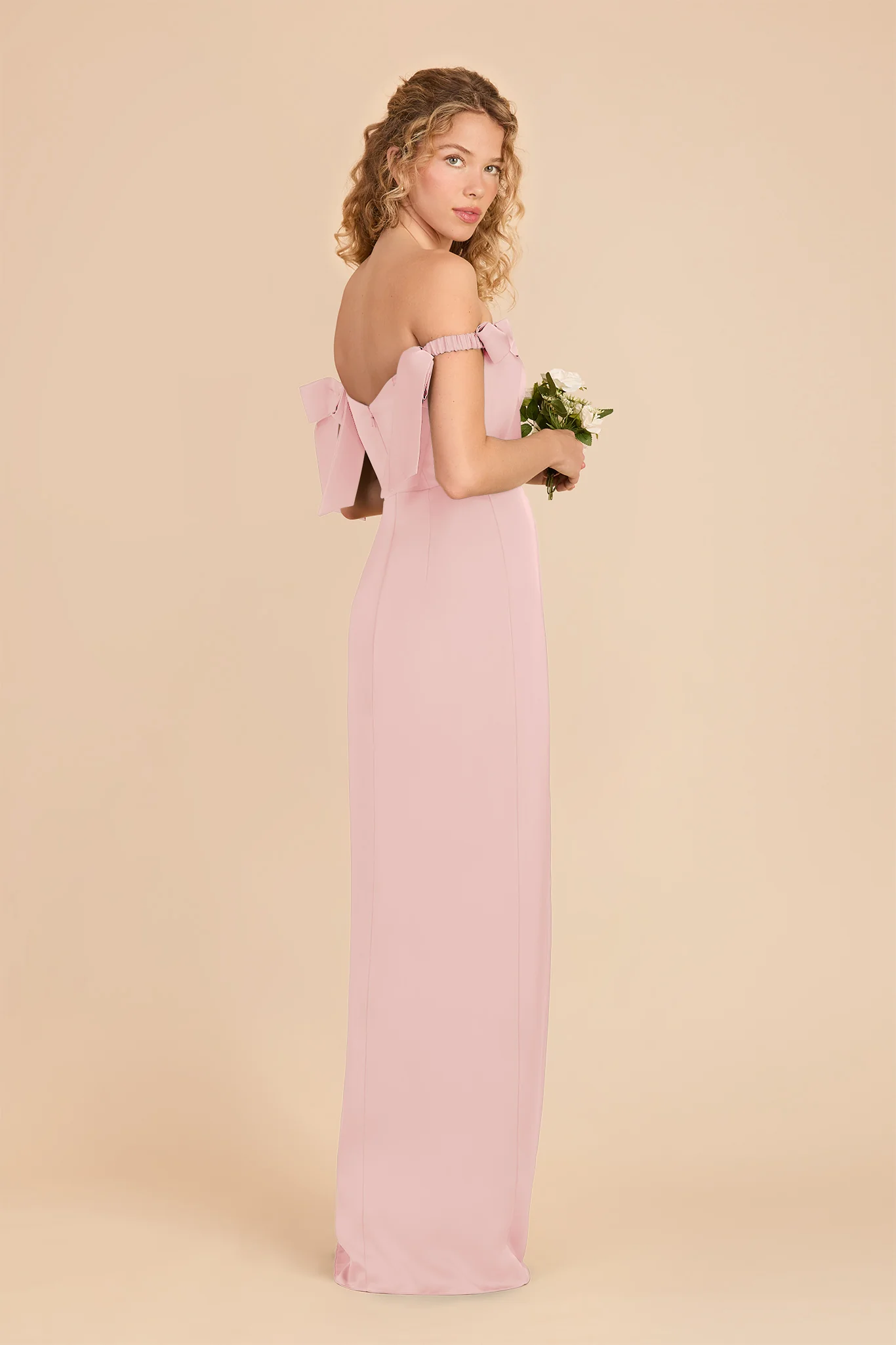Sharon Matte Satin Dress - Fondant Pink - Image 3