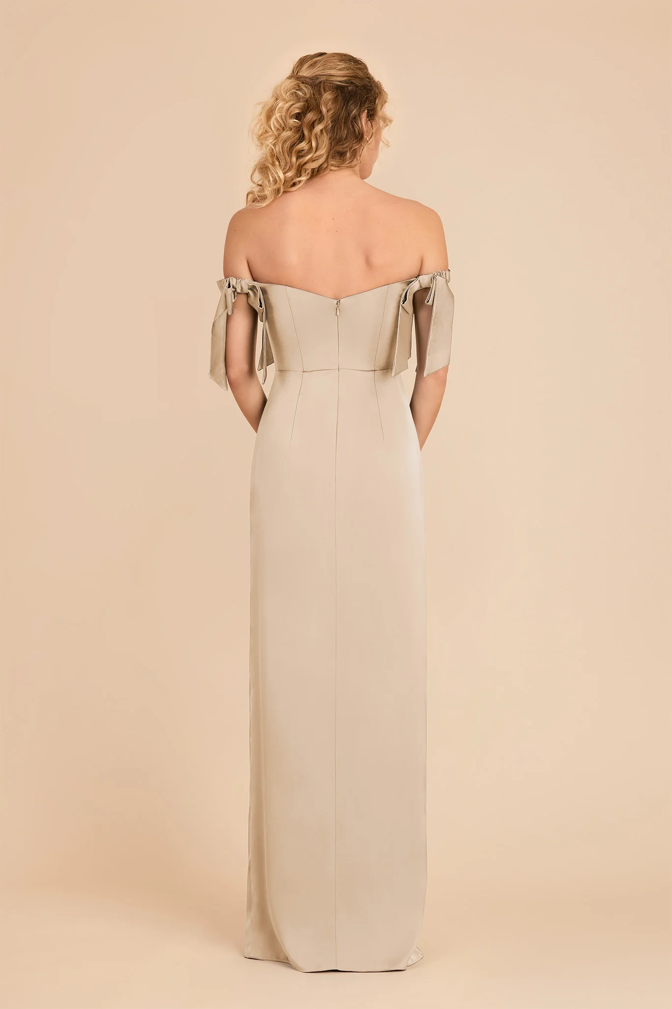 Sharon Matte Satin Dress - Gold - Image 5