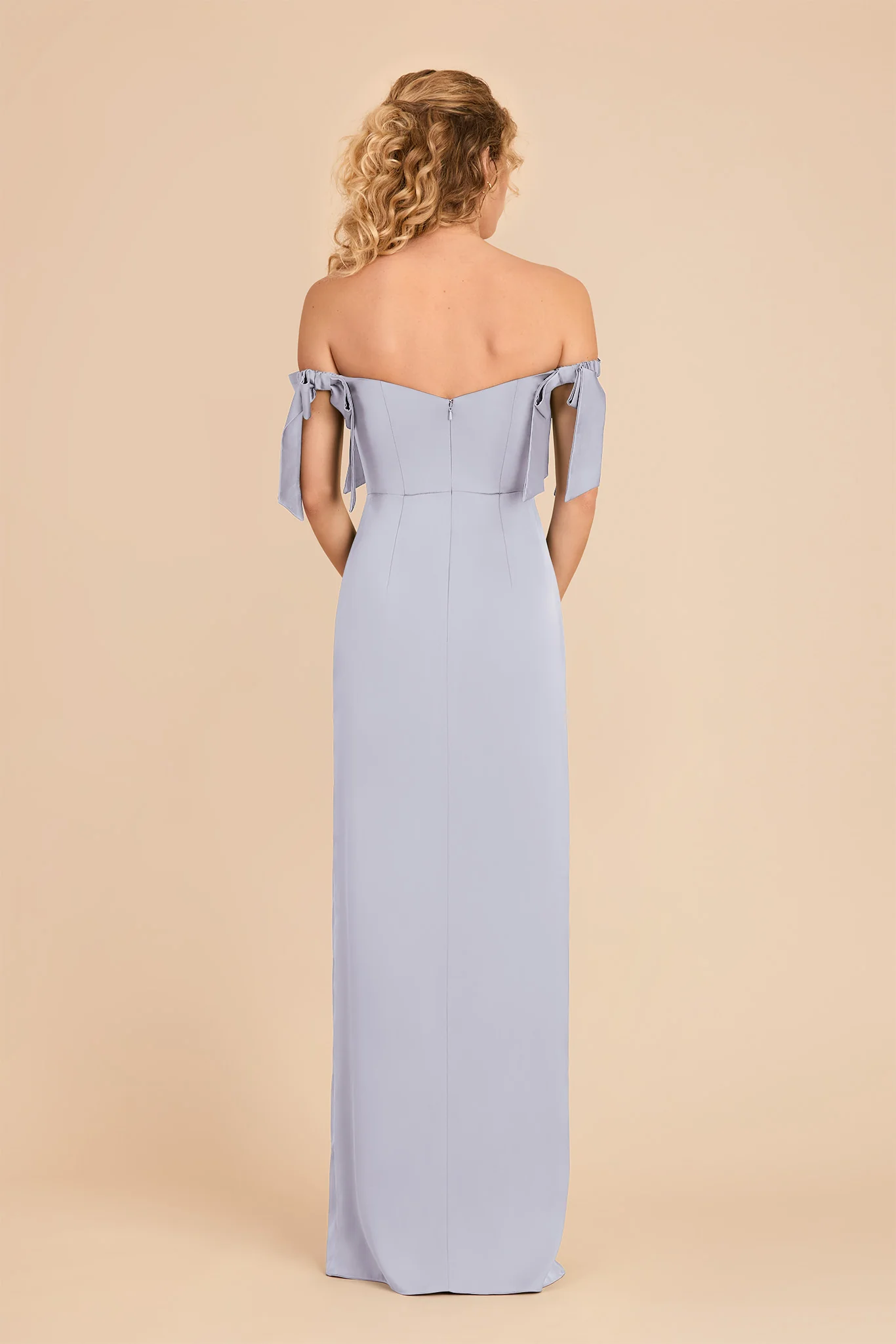 Sharon Matte Satin Dress - Periwinkle Blue - Image 5