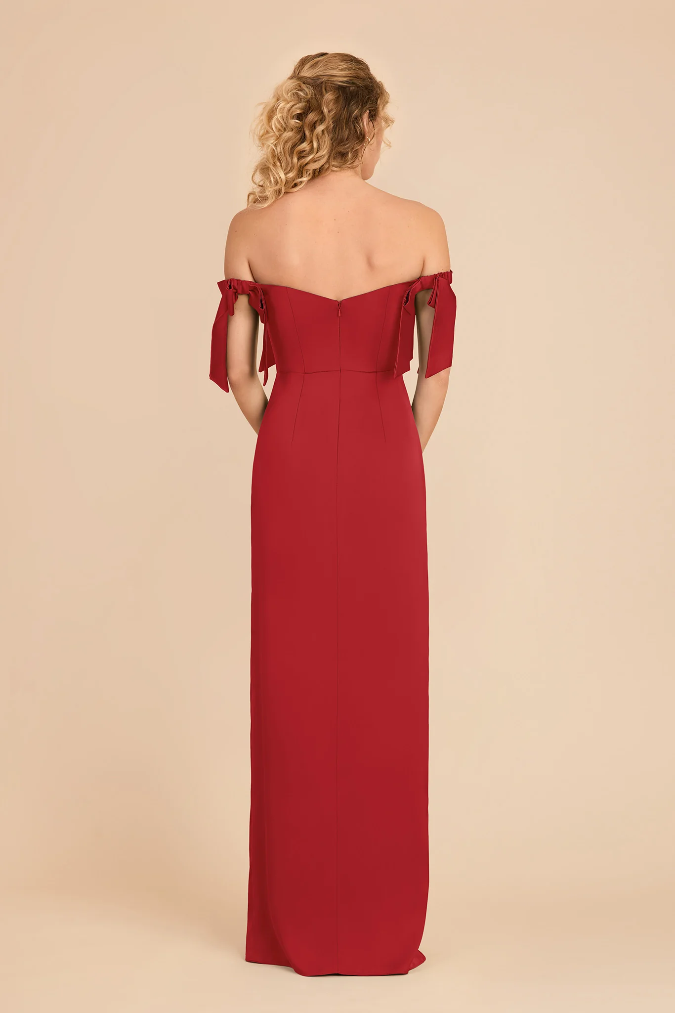 Sharon Matte Satin Dress - Ruby Red - Image 5
