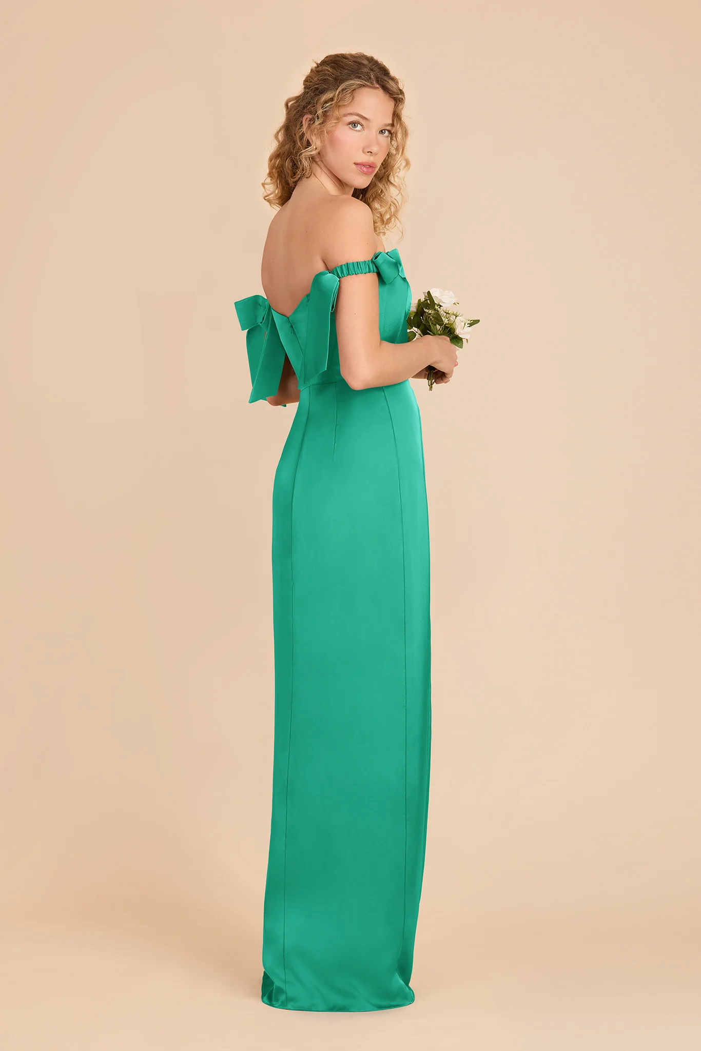 Sharon Matte Satin Dress - Turquoise - Image 3