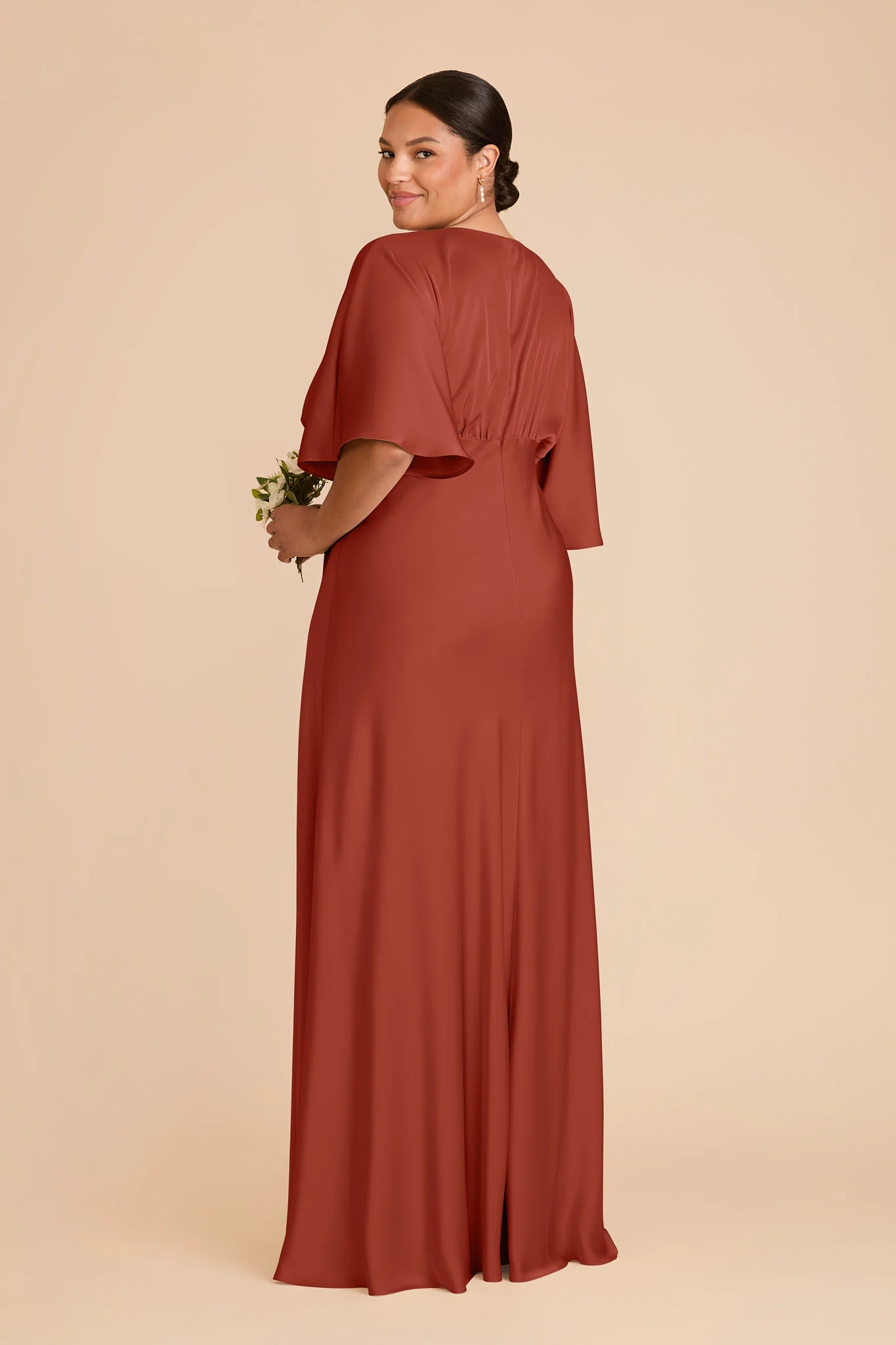 Shyla Matte Satin Dress - Auburn - Image 6