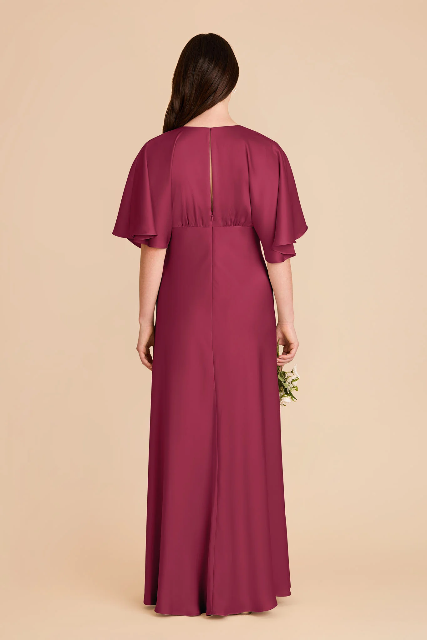 Shyla Matte Satin Dress - Berry - Image 5