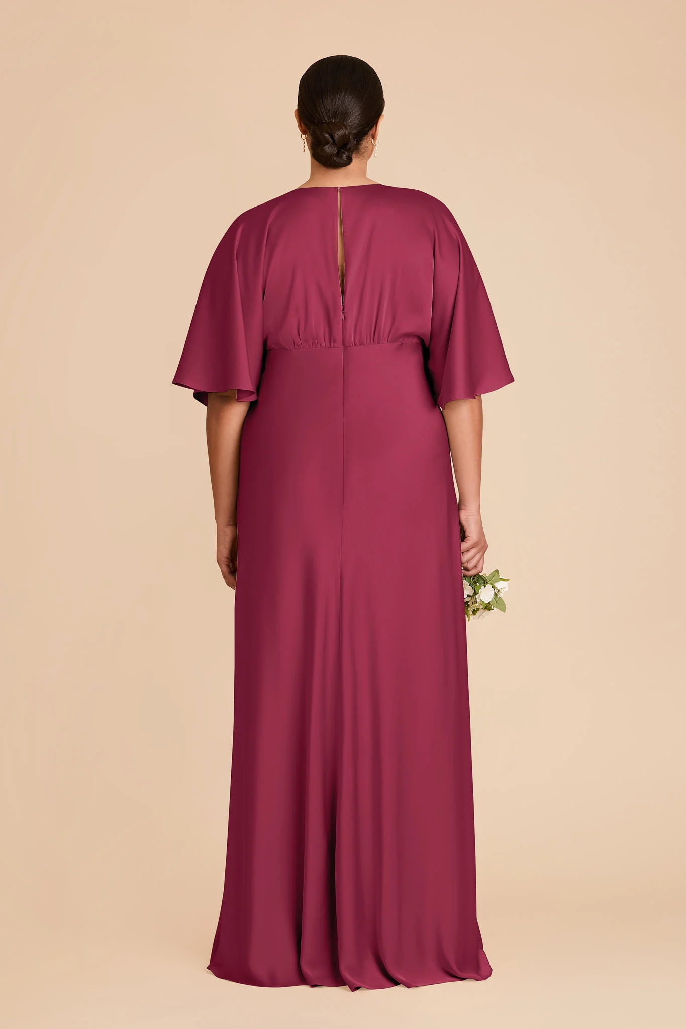 Shyla Matte Satin Dress - Berry - Image 8