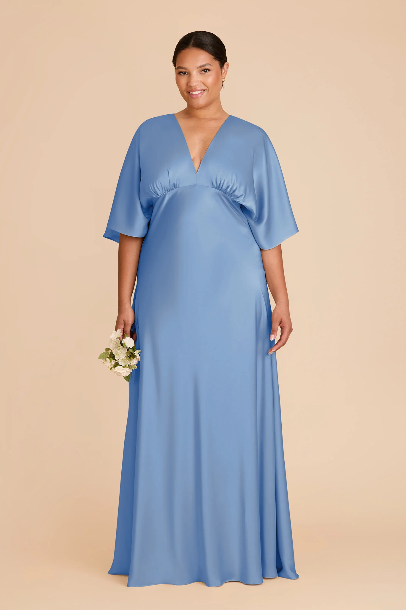 Shyla Matte Satin Dress - Bluebell - Image 2