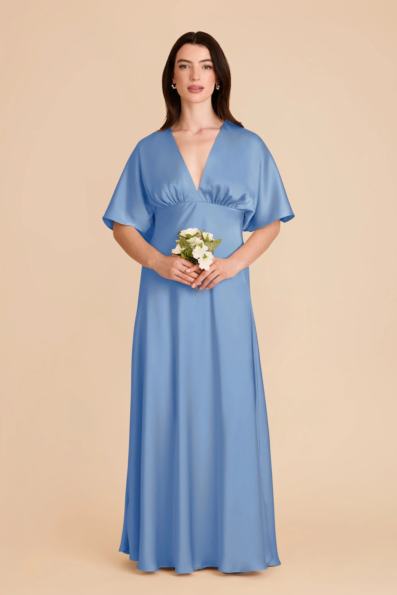 Shyla Matte Satin Dress - Bluebell - Image 3