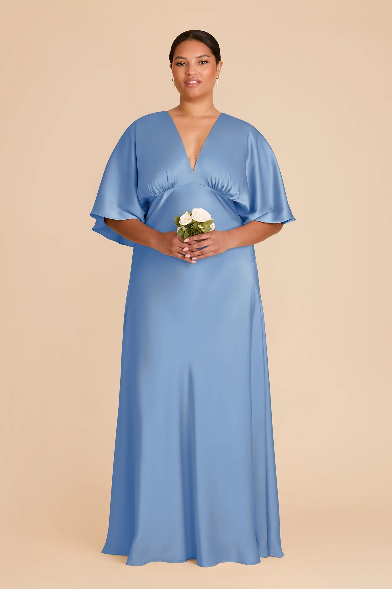 Shyla Matte Satin Dress - Bluebell - Image 6