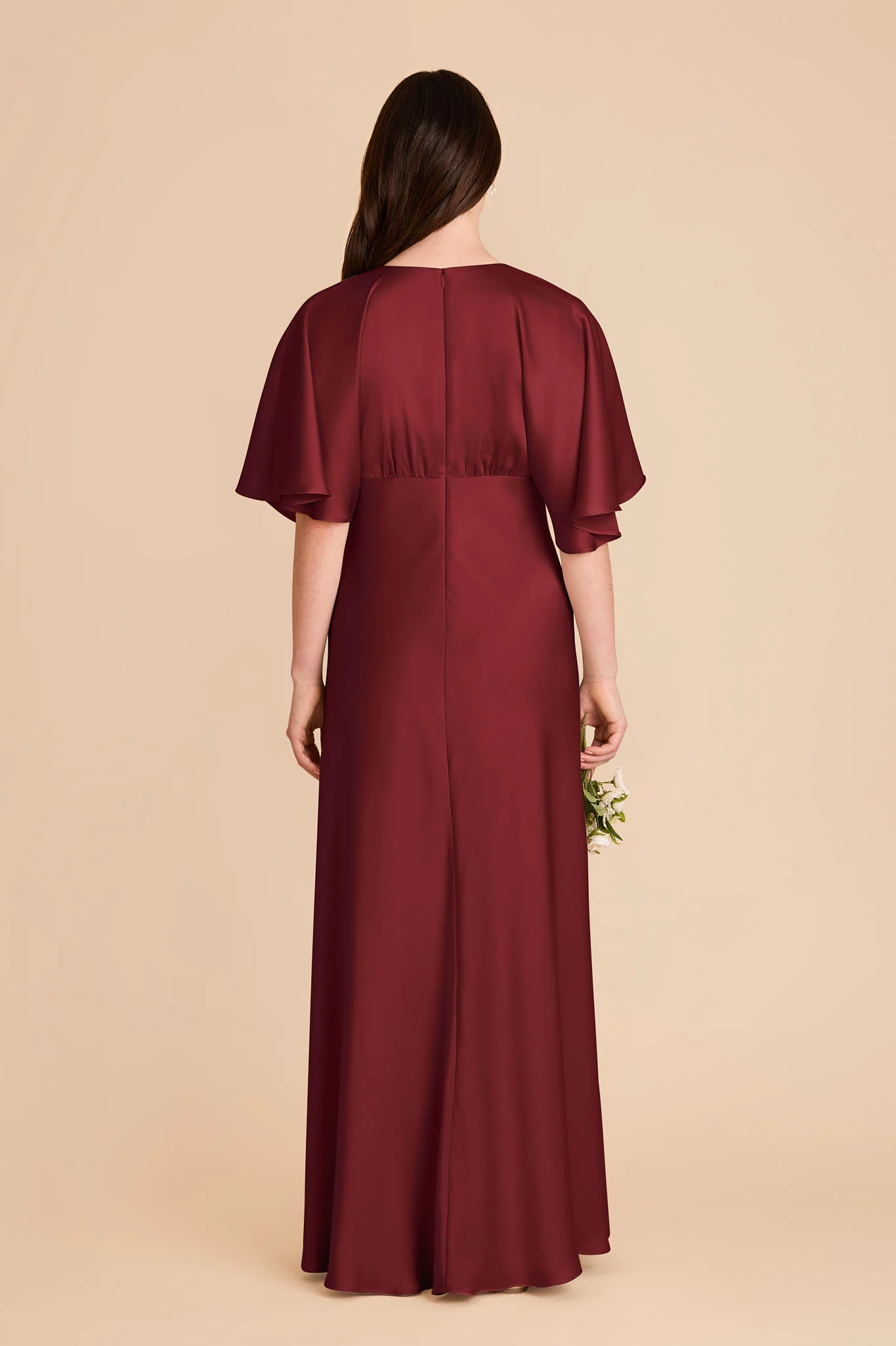 Shyla Matte Satin Dress - Burgundy - Image 5