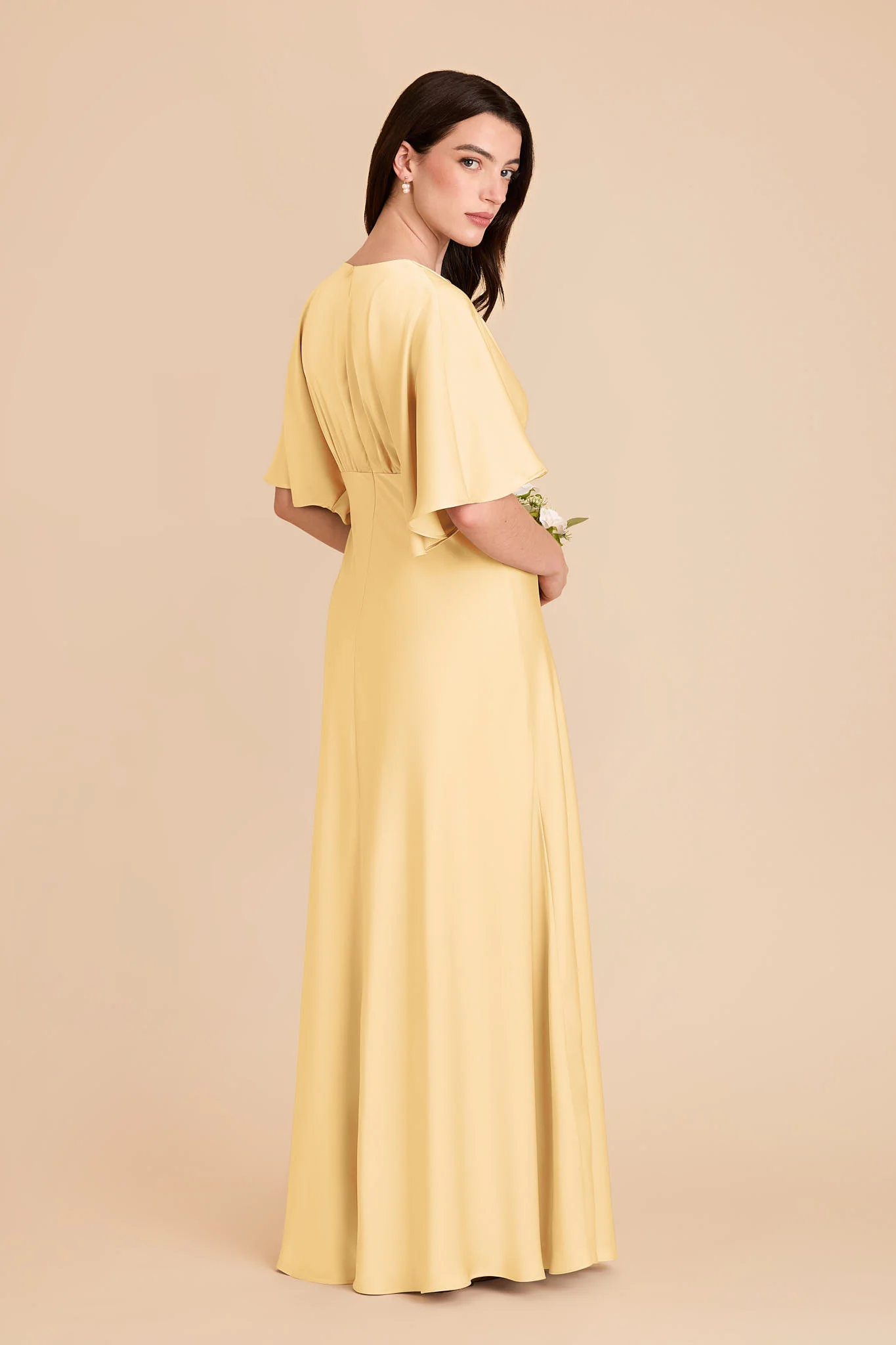 Shyla Matte Satin Dress - Butter - Image 4
