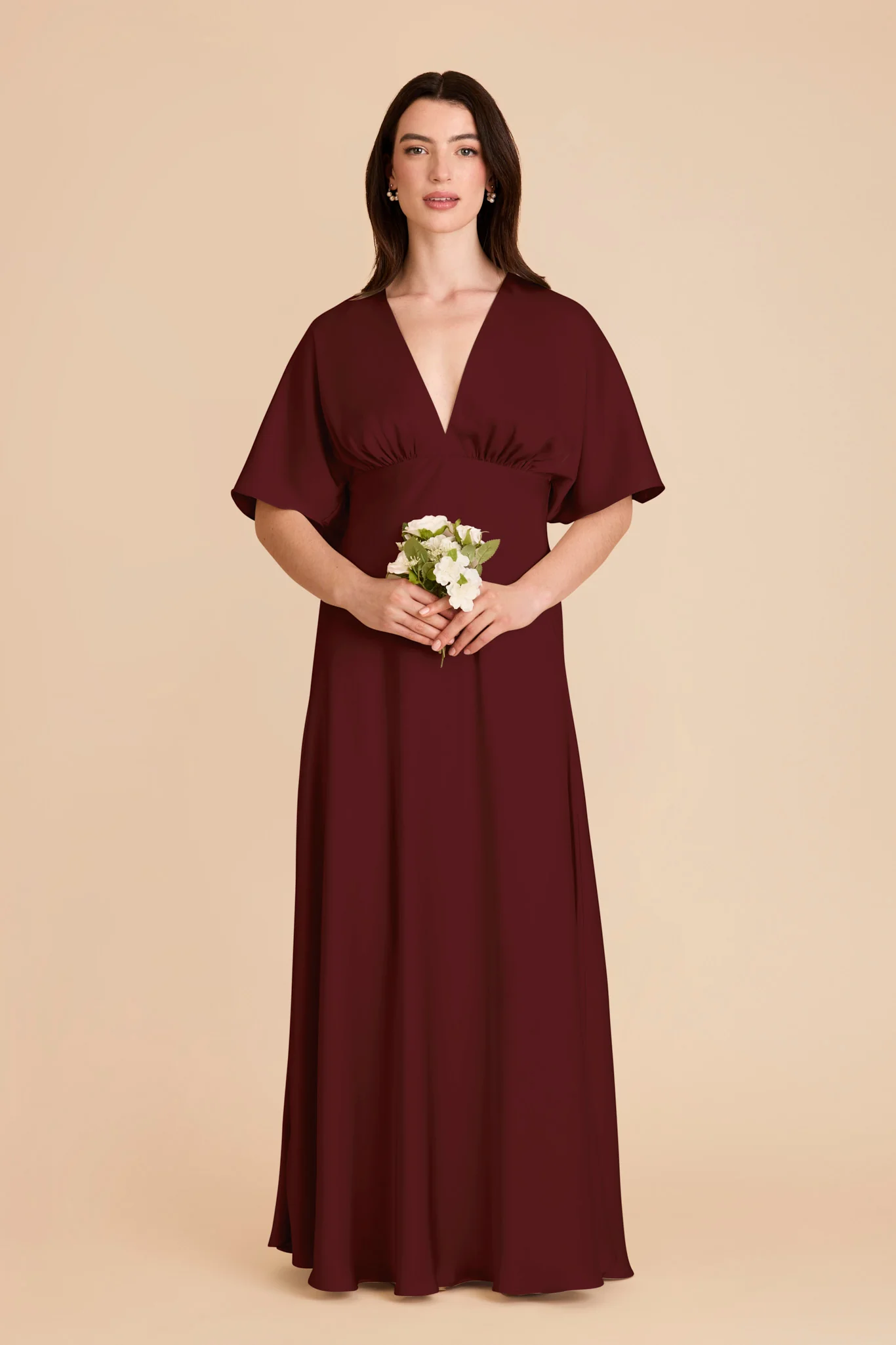 Shyla Matte Satin Dress - Cabernet - Image 2