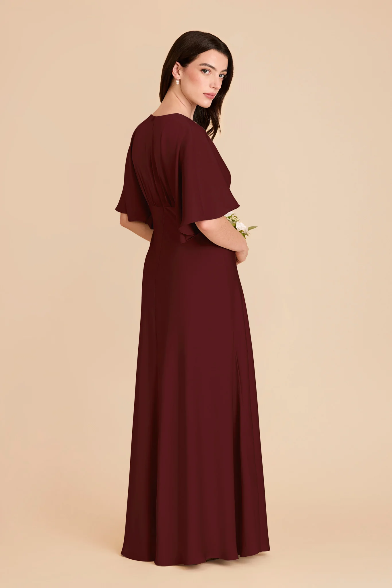 Shyla Matte Satin Dress - Cabernet - Image 4