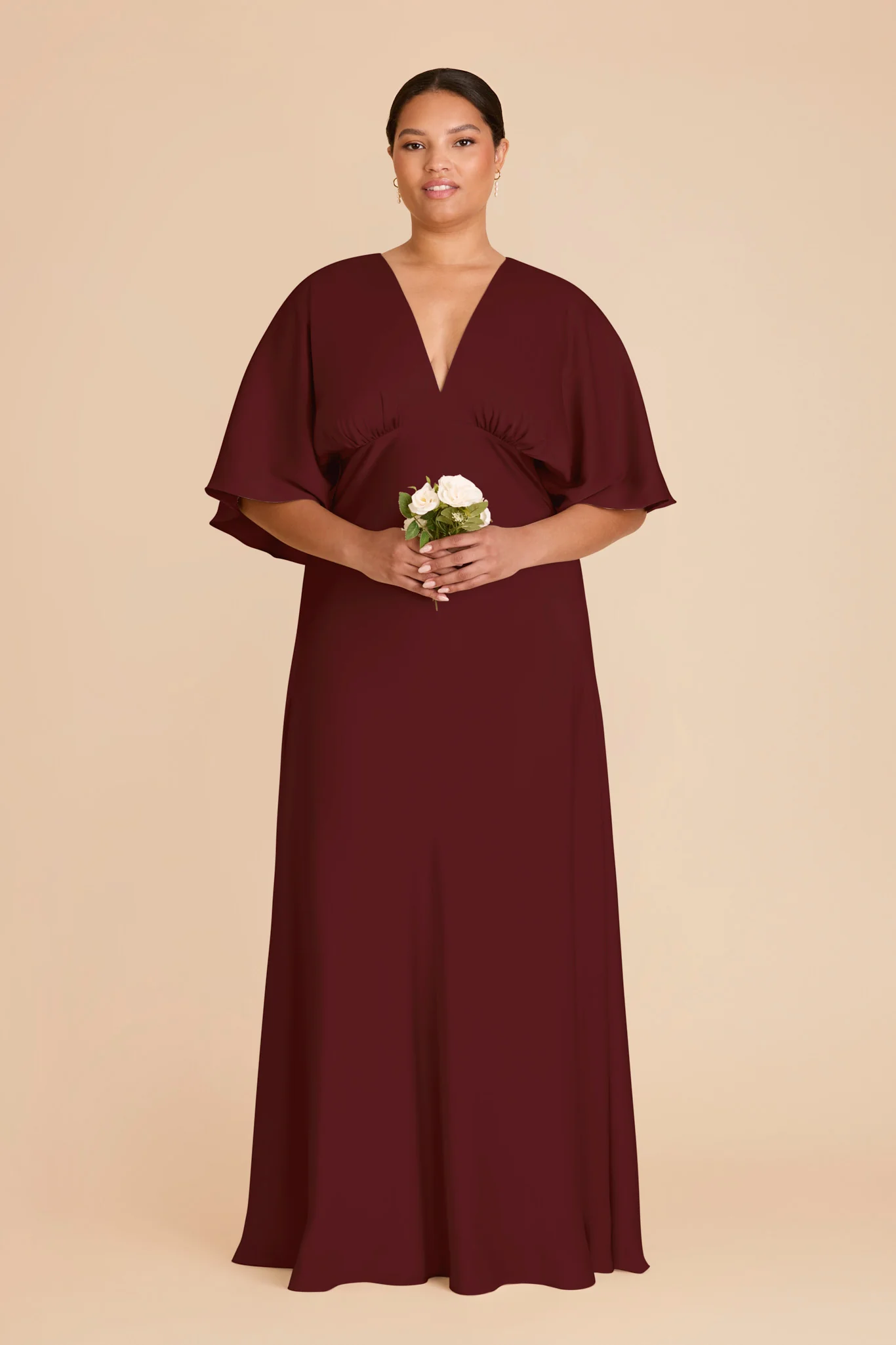 Shyla Matte Satin Dress - Cabernet - Image 6