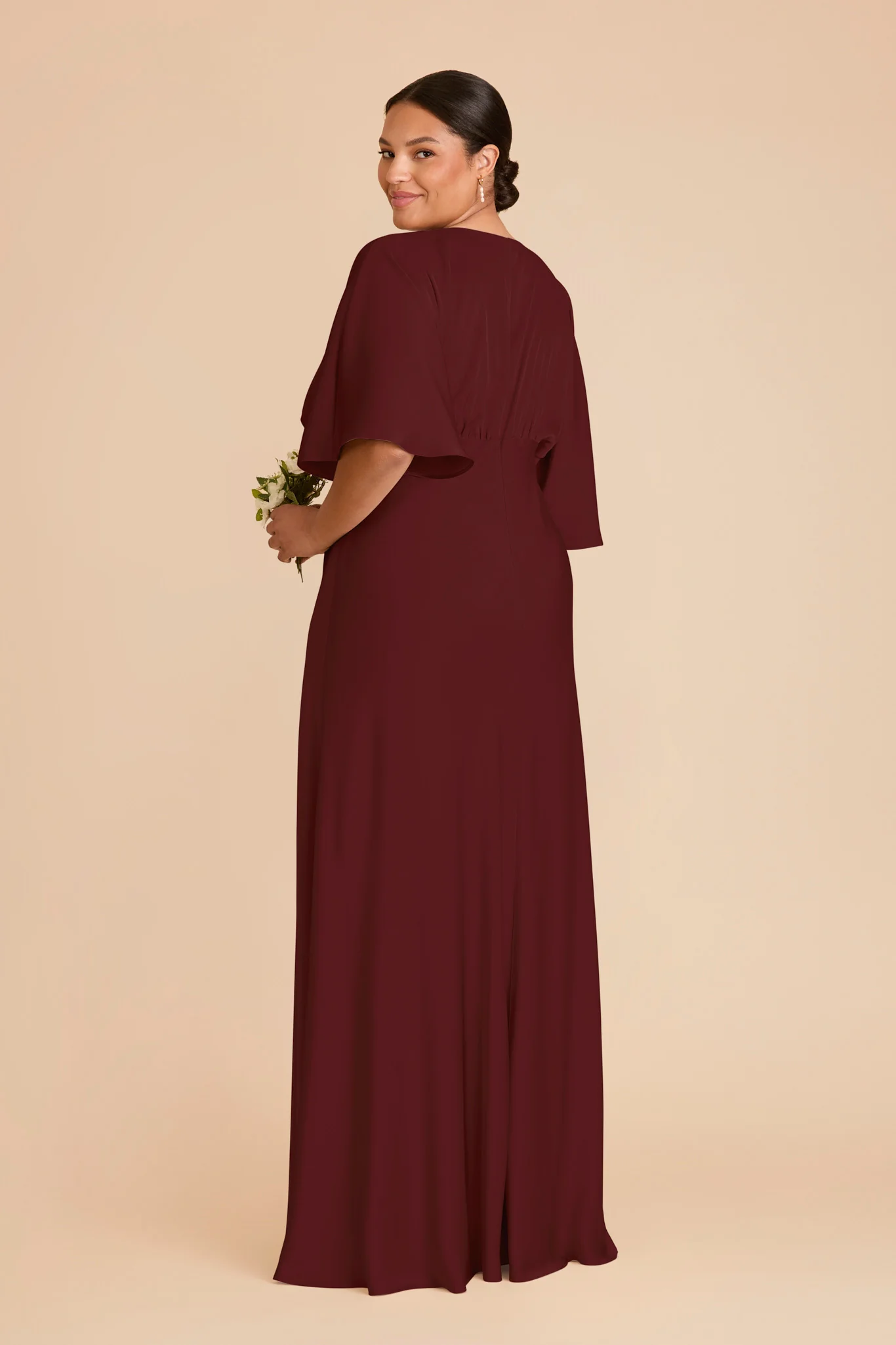 Shyla Matte Satin Dress - Cabernet - Image 7