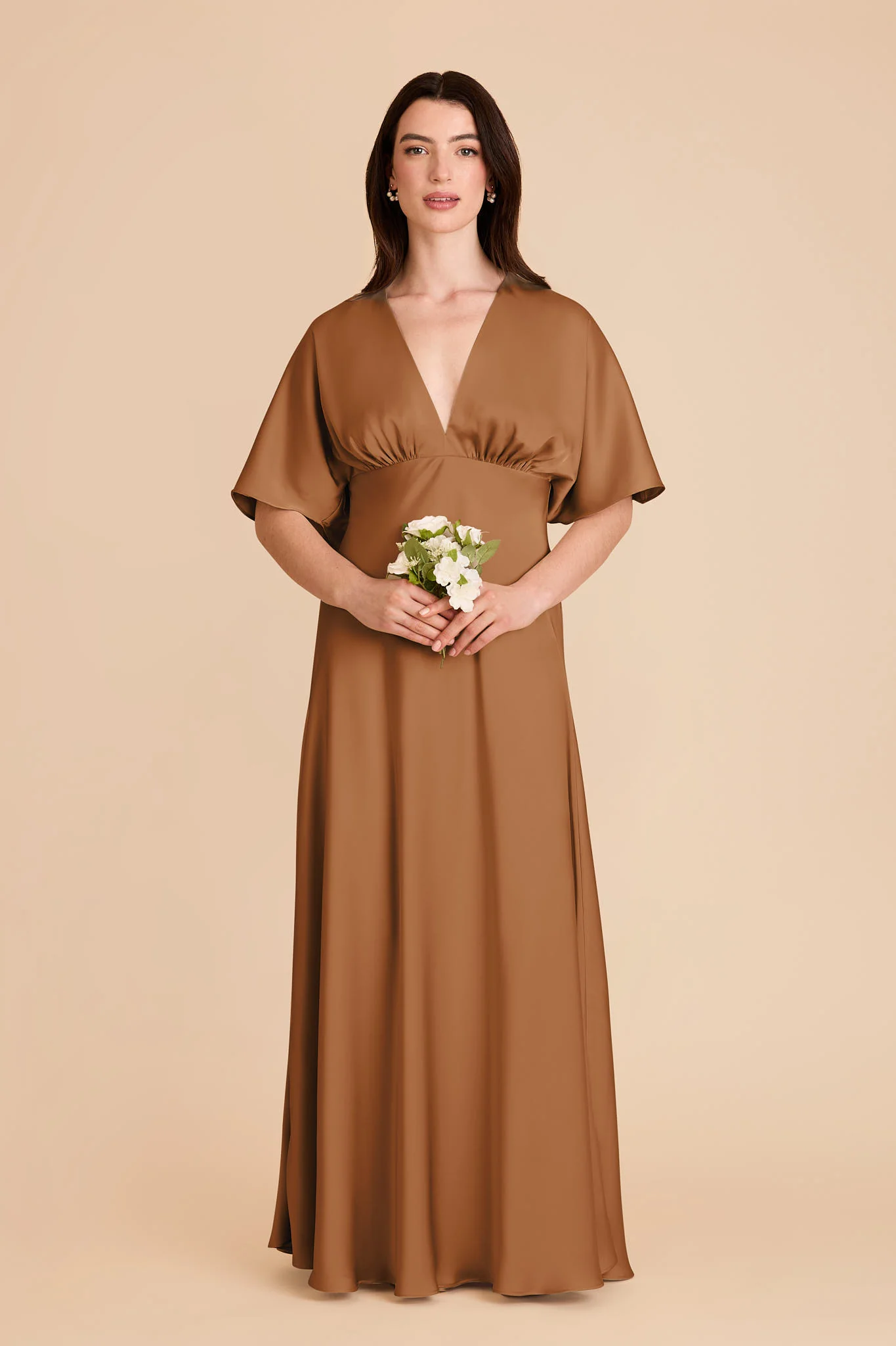 Shyla Matte Satin Dress - Copper - Image 3