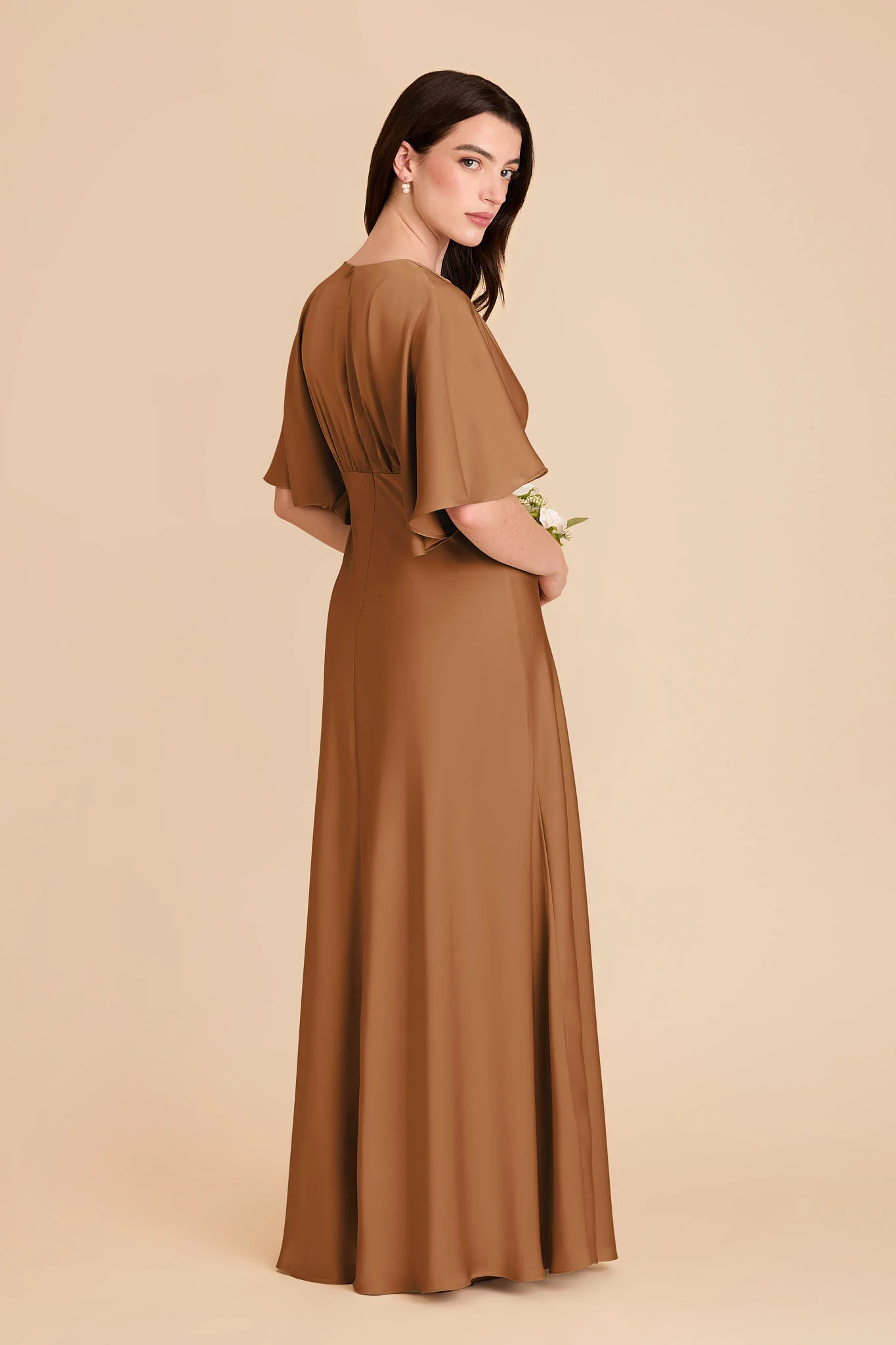 Shyla Matte Satin Dress - Copper - Image 4