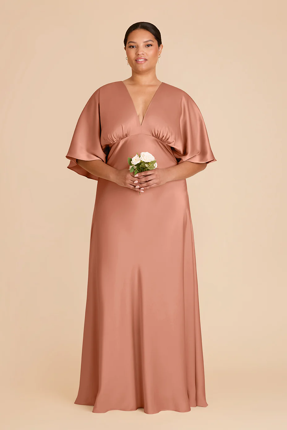 Shyla Matte Satin Dress - Desert Rose - Image 6
