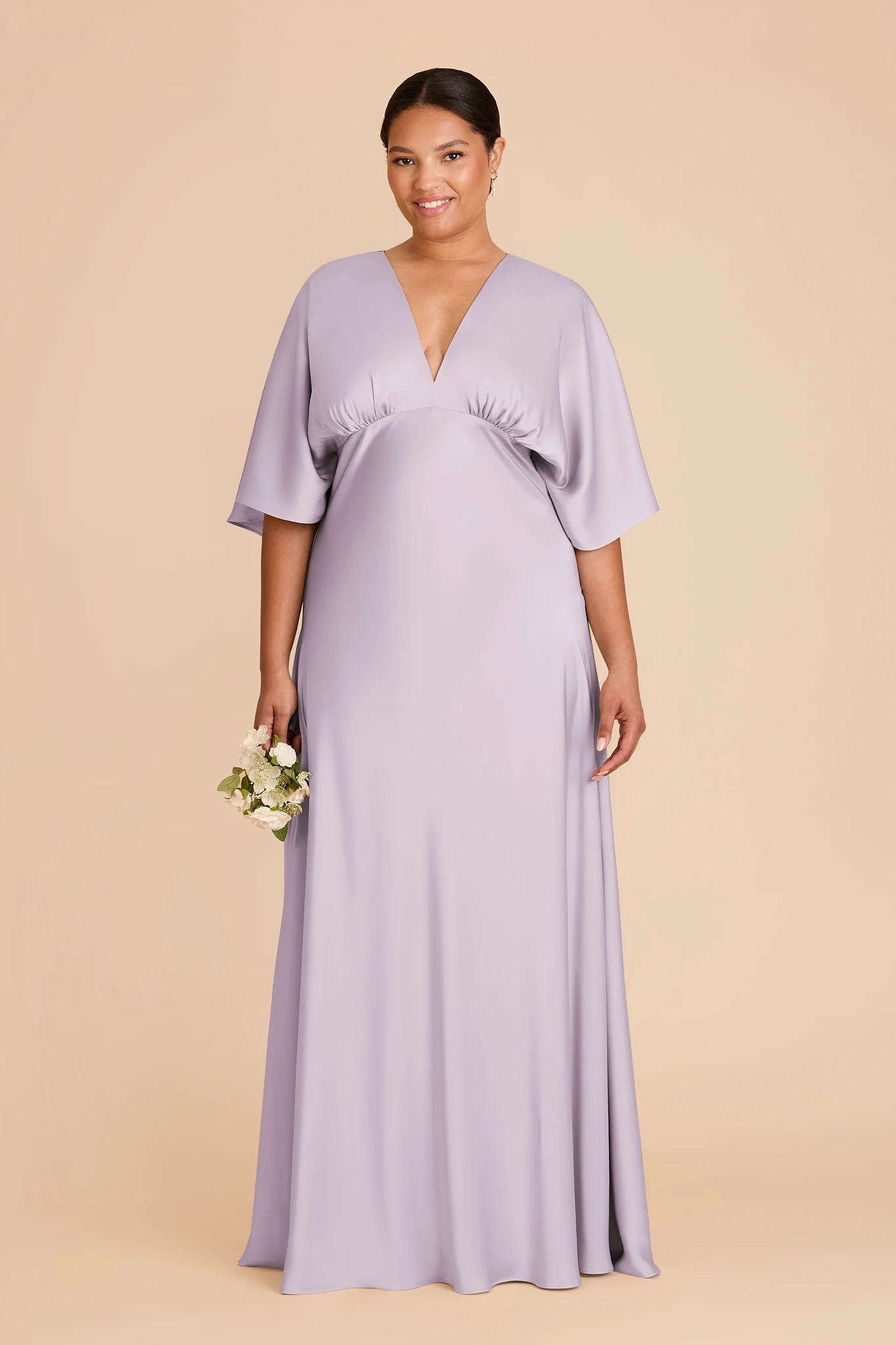 Shyla Matte Satin Dress - Dusty Lilac - Image 2