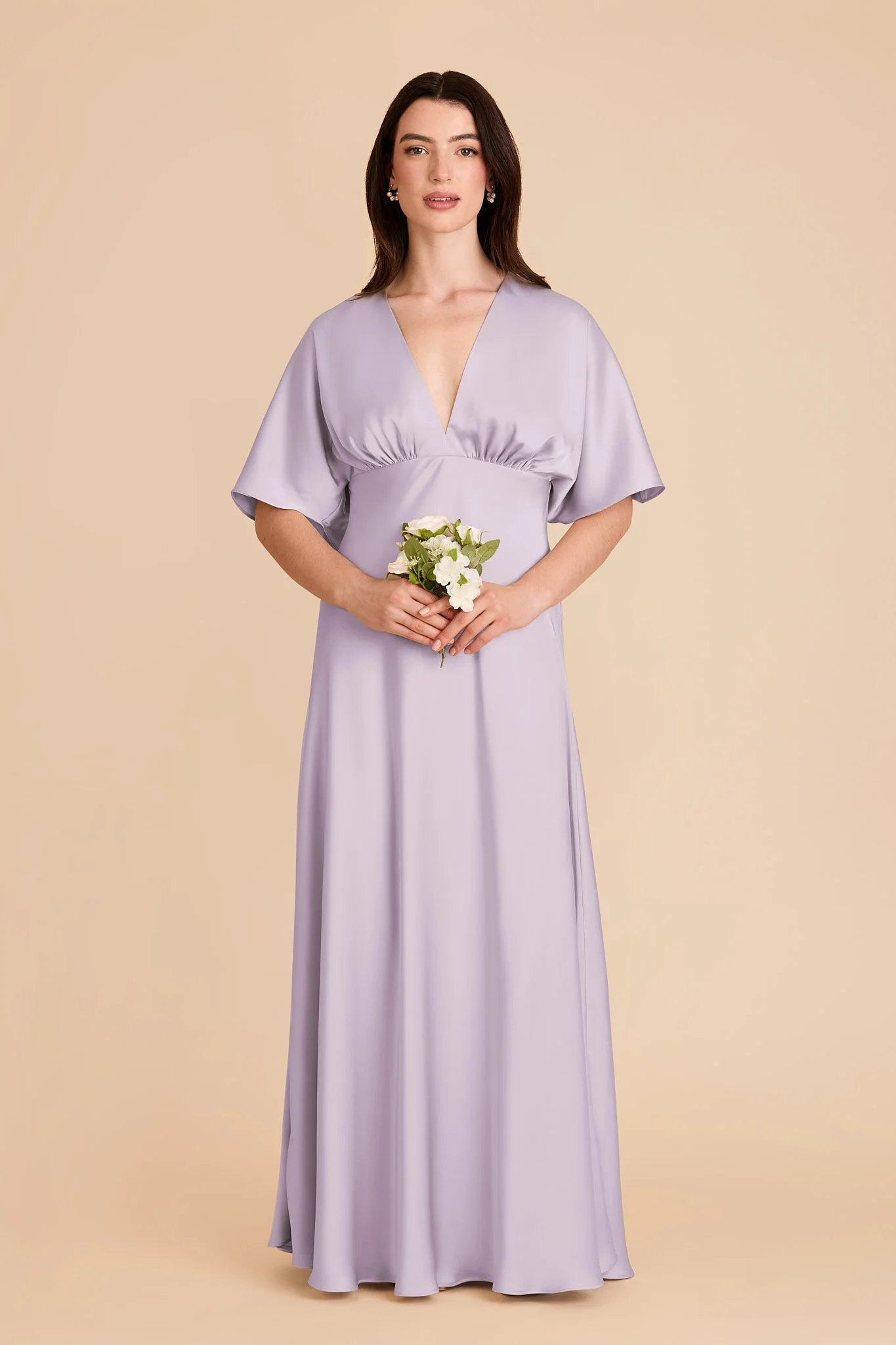Shyla Matte Satin Dress - Dusty Lilac - Image 3