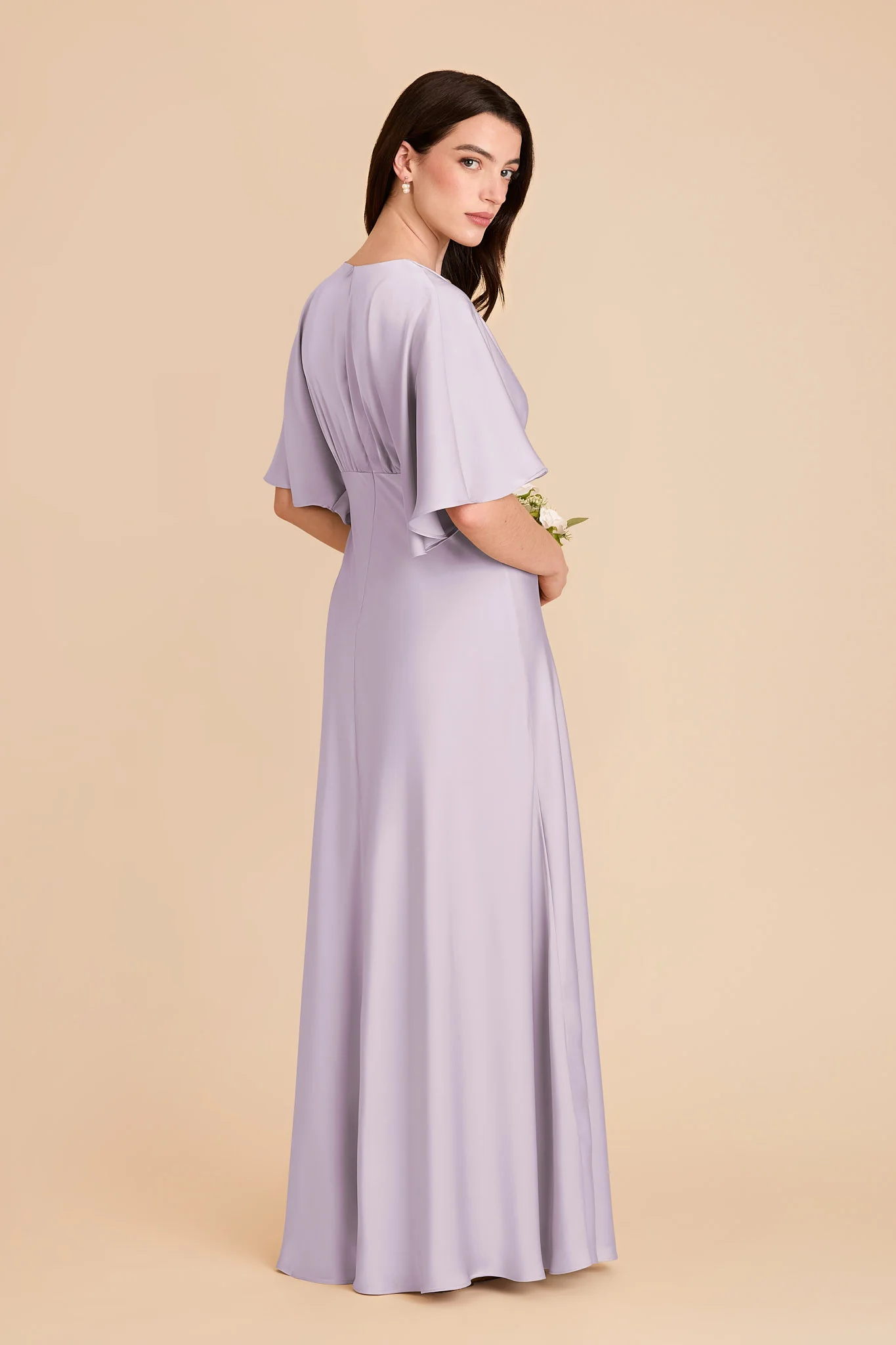 Shyla Matte Satin Dress - Dusty Lilac - Image 4