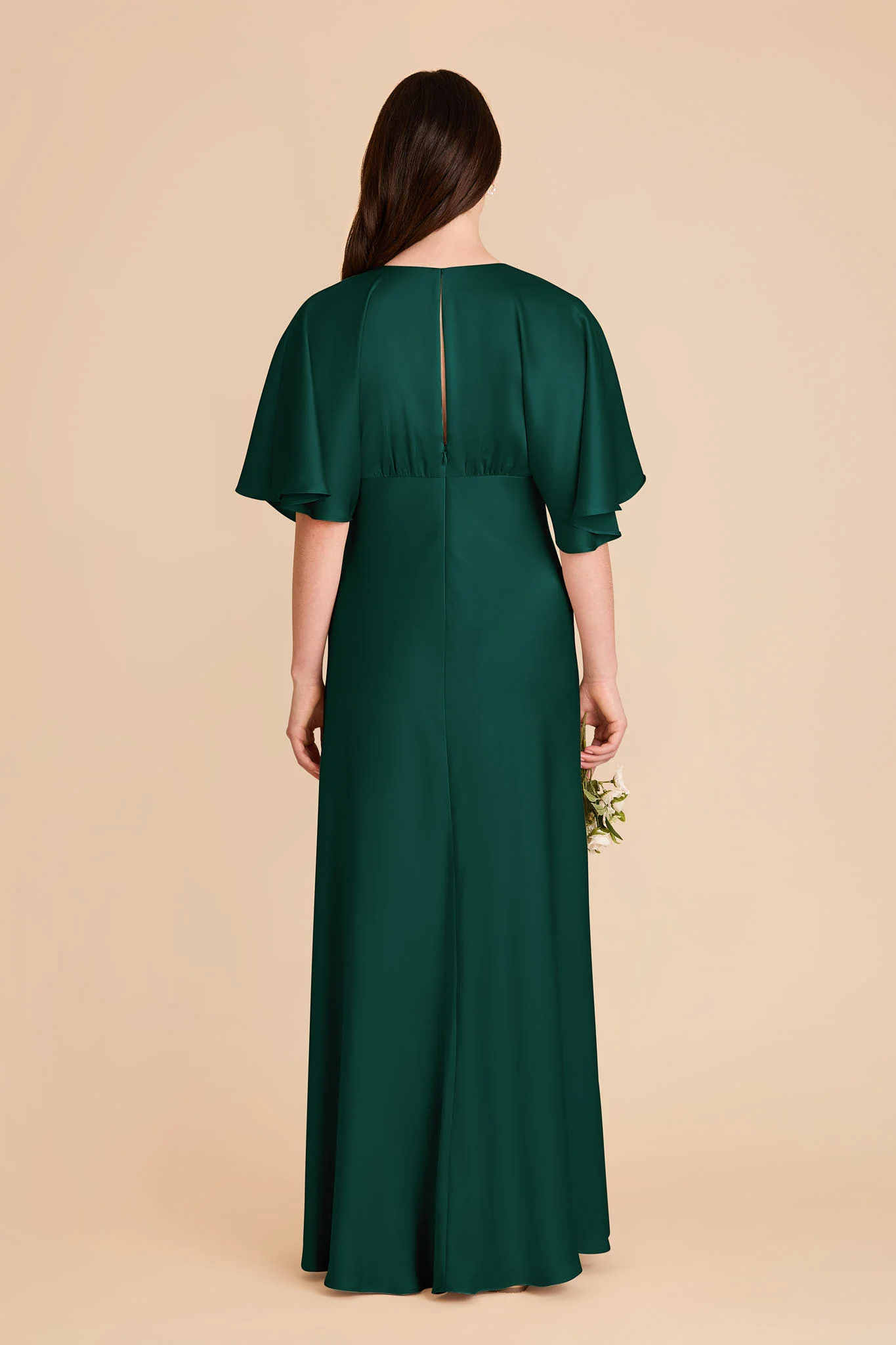 Shyla Matte Satin Dress - Emerald - Image 5