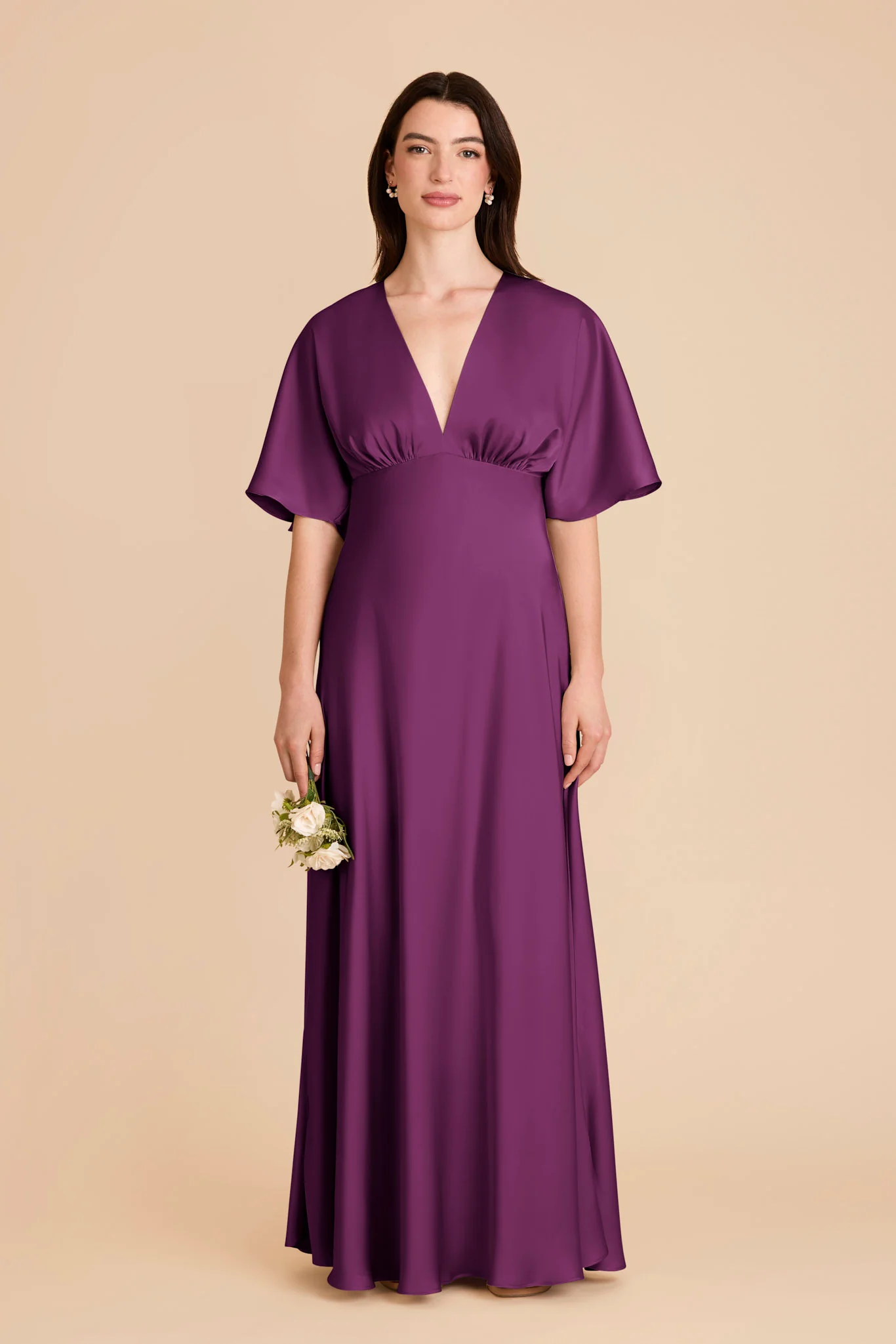 Shyla Matte Satin Dress - Fig