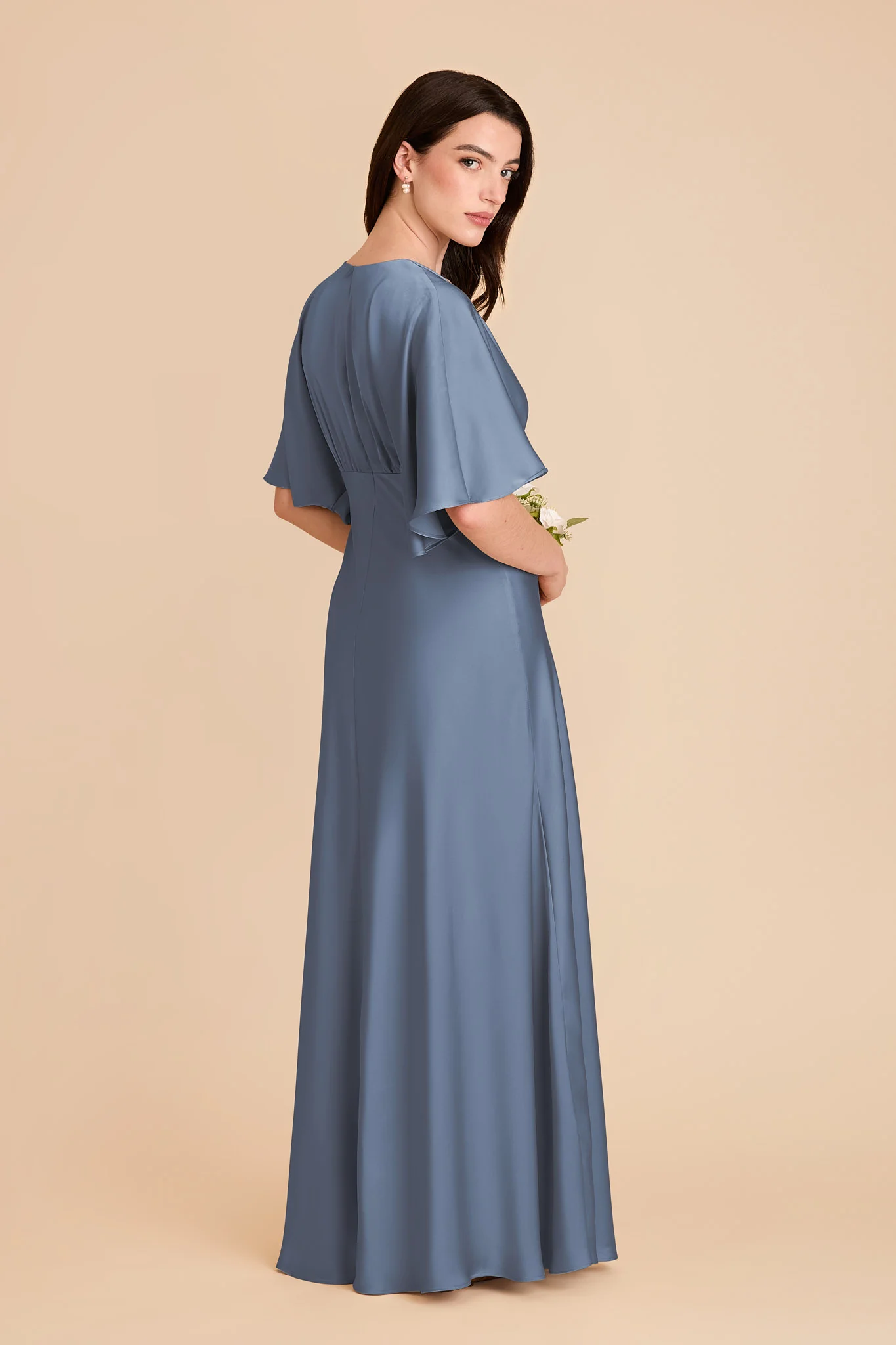 Shyla Matte Satin Dress - French Blue - Image 4