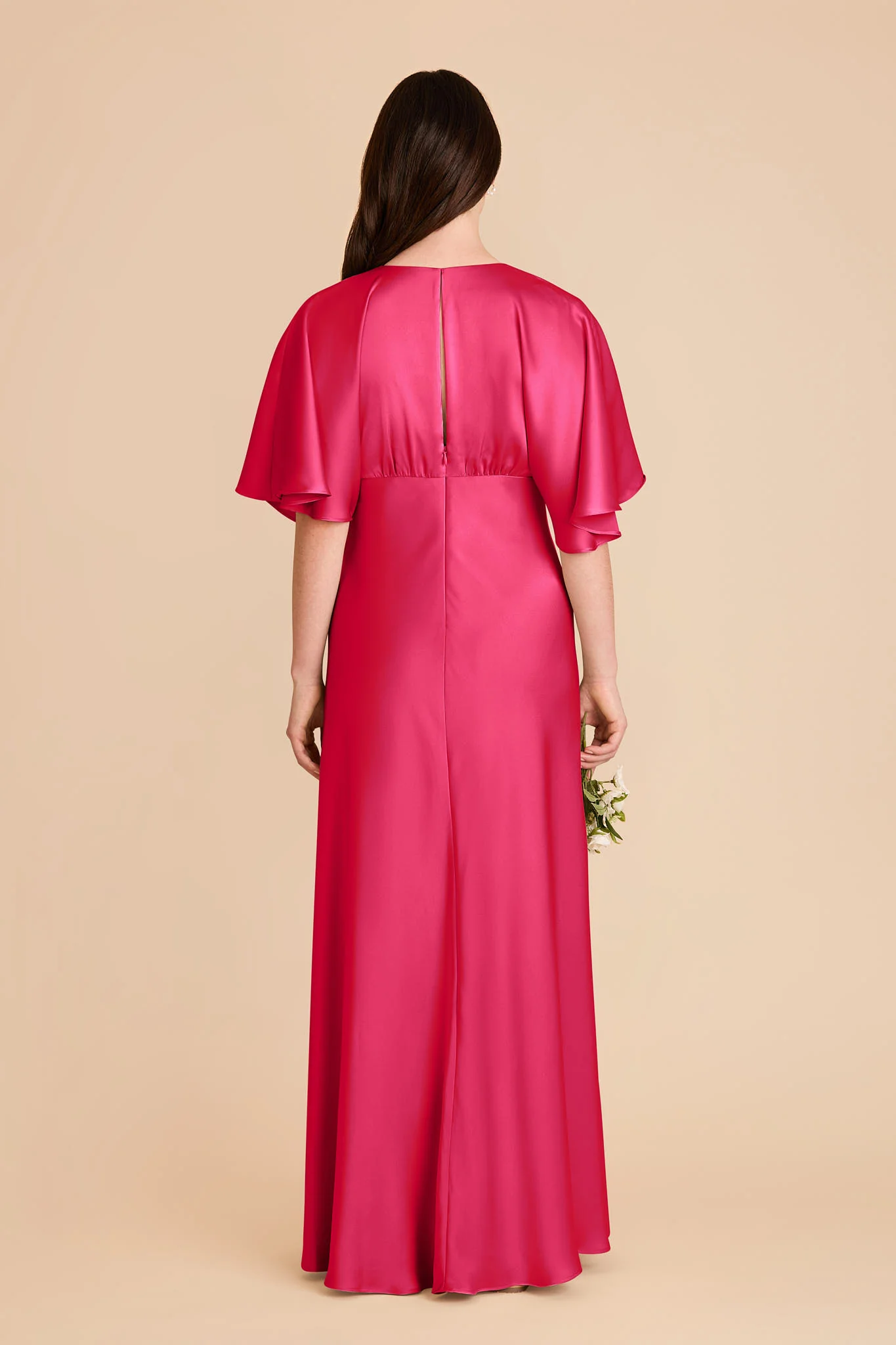 Shyla Matte Satin Dress - Fuchsia - Image 5