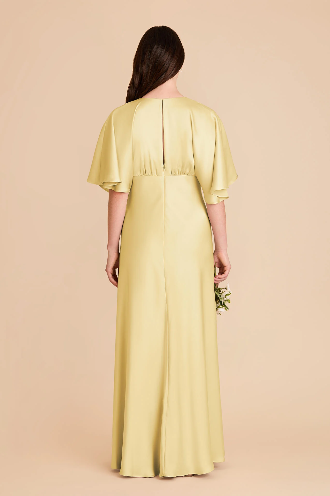 Shyla Matte Satin Dress - Lemon Sorbet - Image 5
