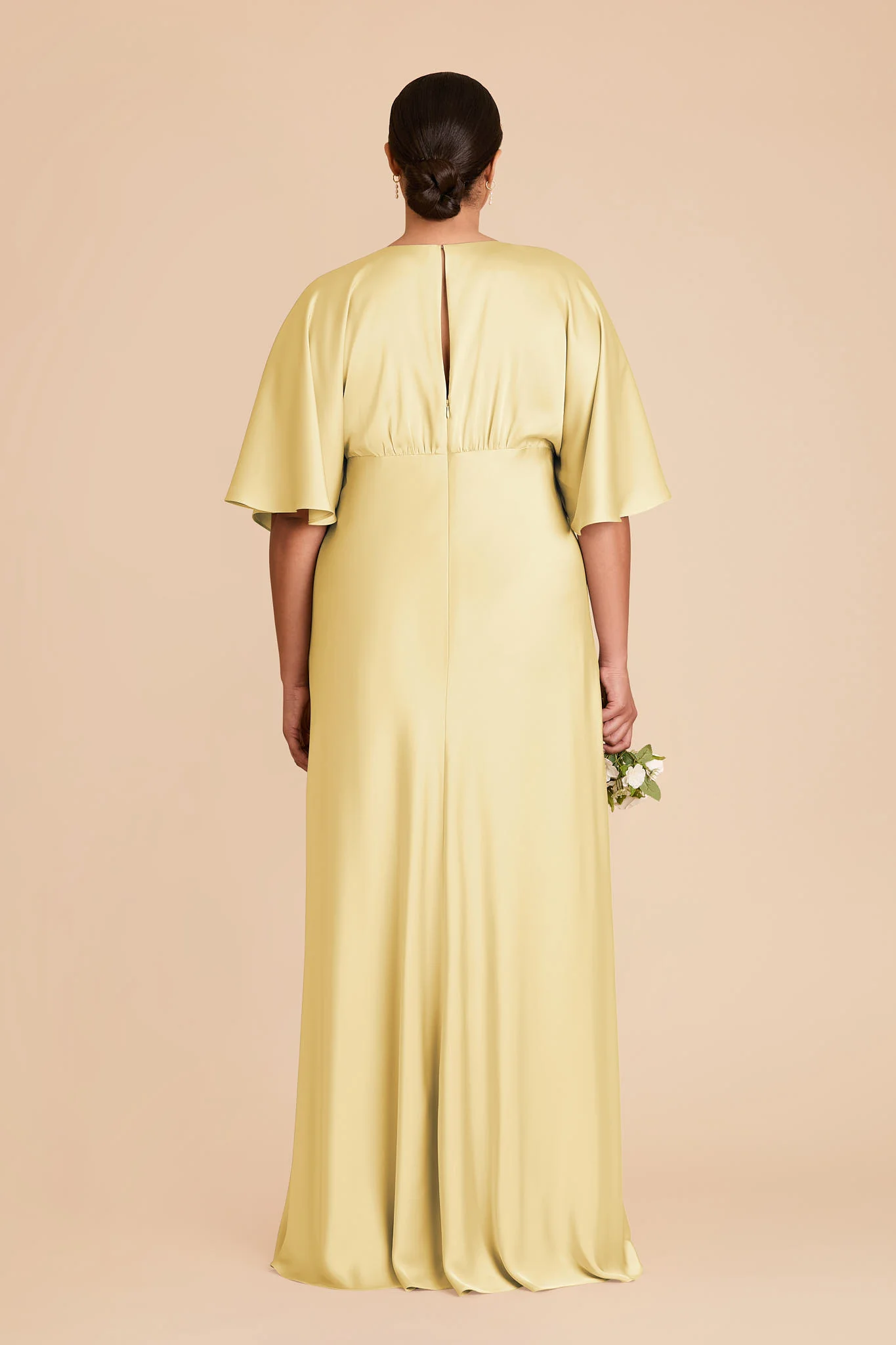 Shyla Matte Satin Dress - Lemon Sorbet - Image 8