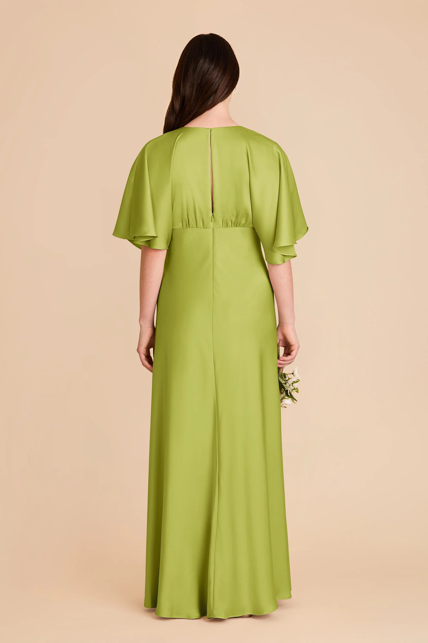 Shyla Matte Satin Dress - Matcha - Image 5