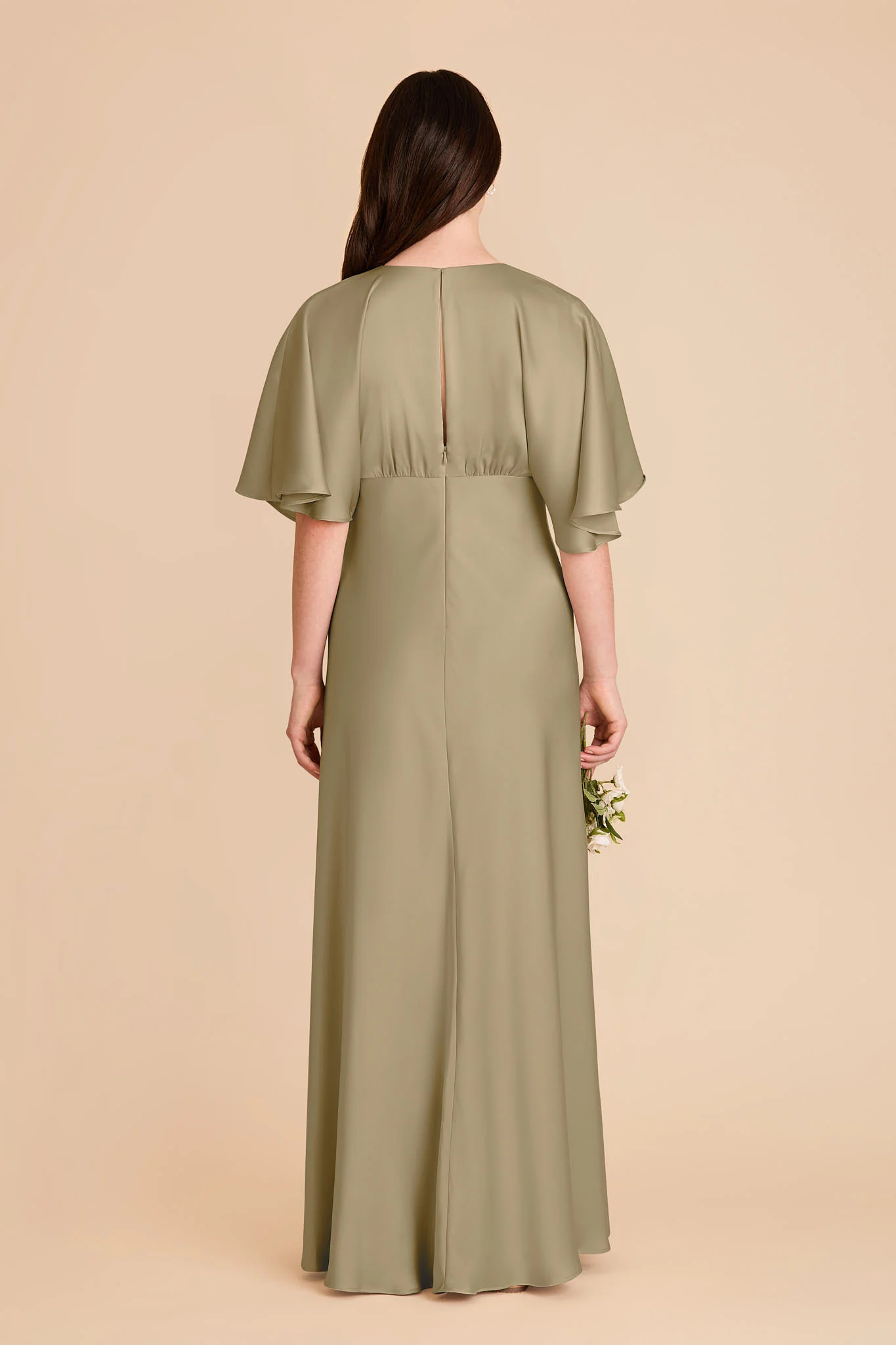 Shyla Matte Satin Dress - Moss Green - Image 5