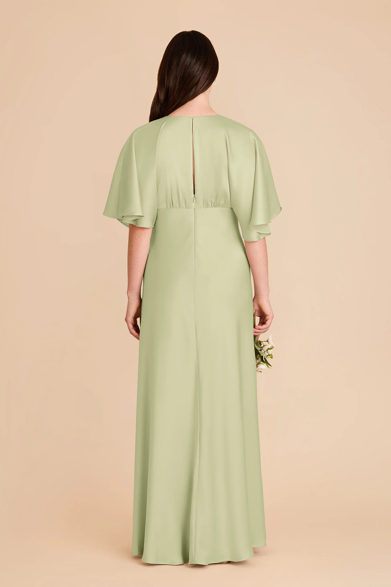 Shyla Matte Satin Dress - Pale Pistachio - Image 5