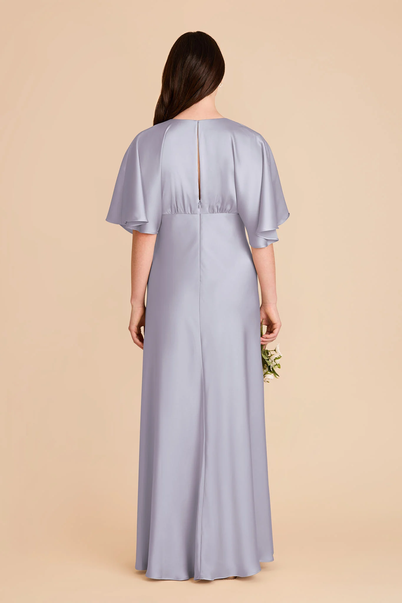 Shyla Matte Satin Dress - Periwinkle Blue - Image 5