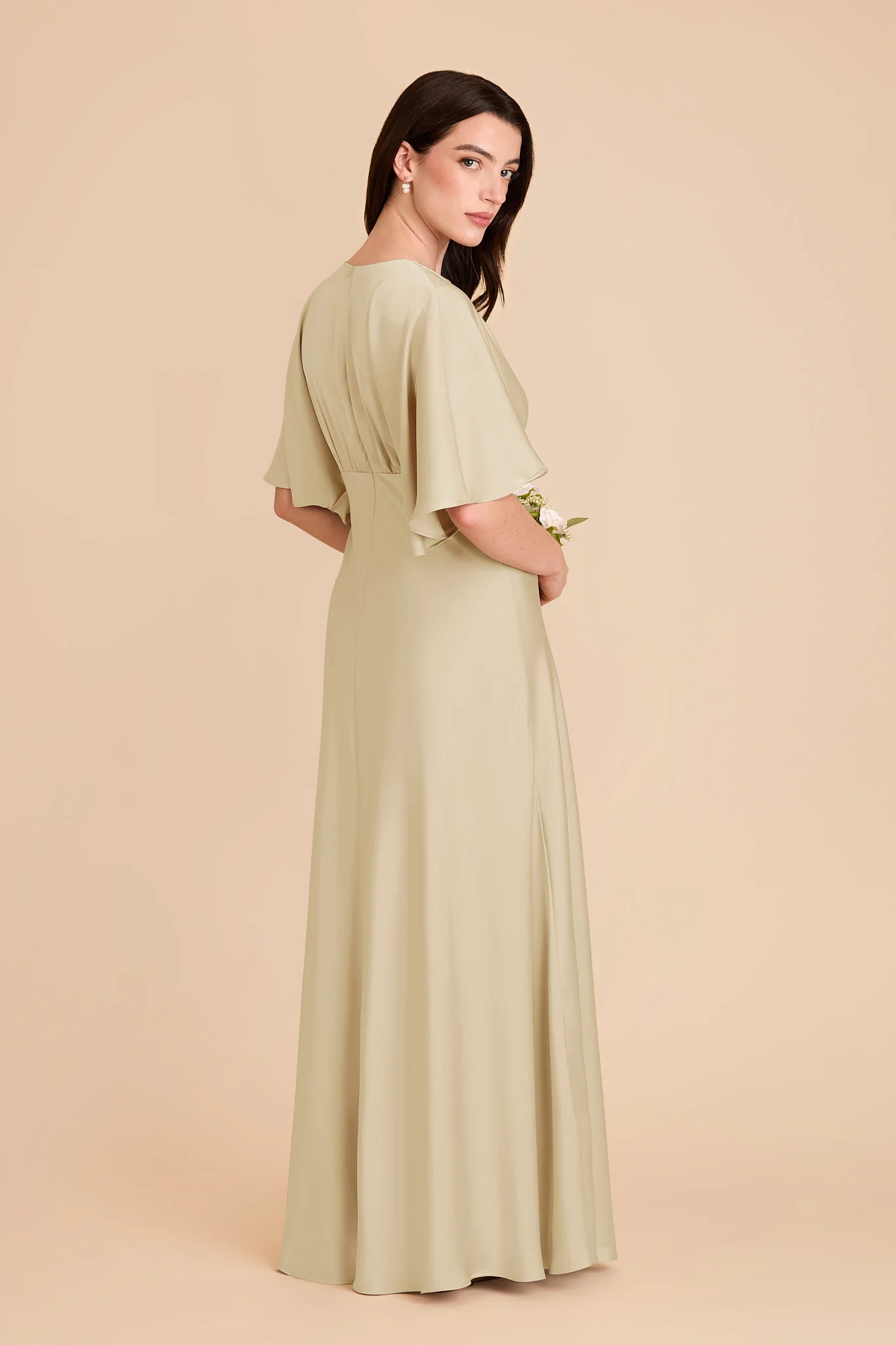 Shyla Matte Satin Dress - Prosecco - Image 4