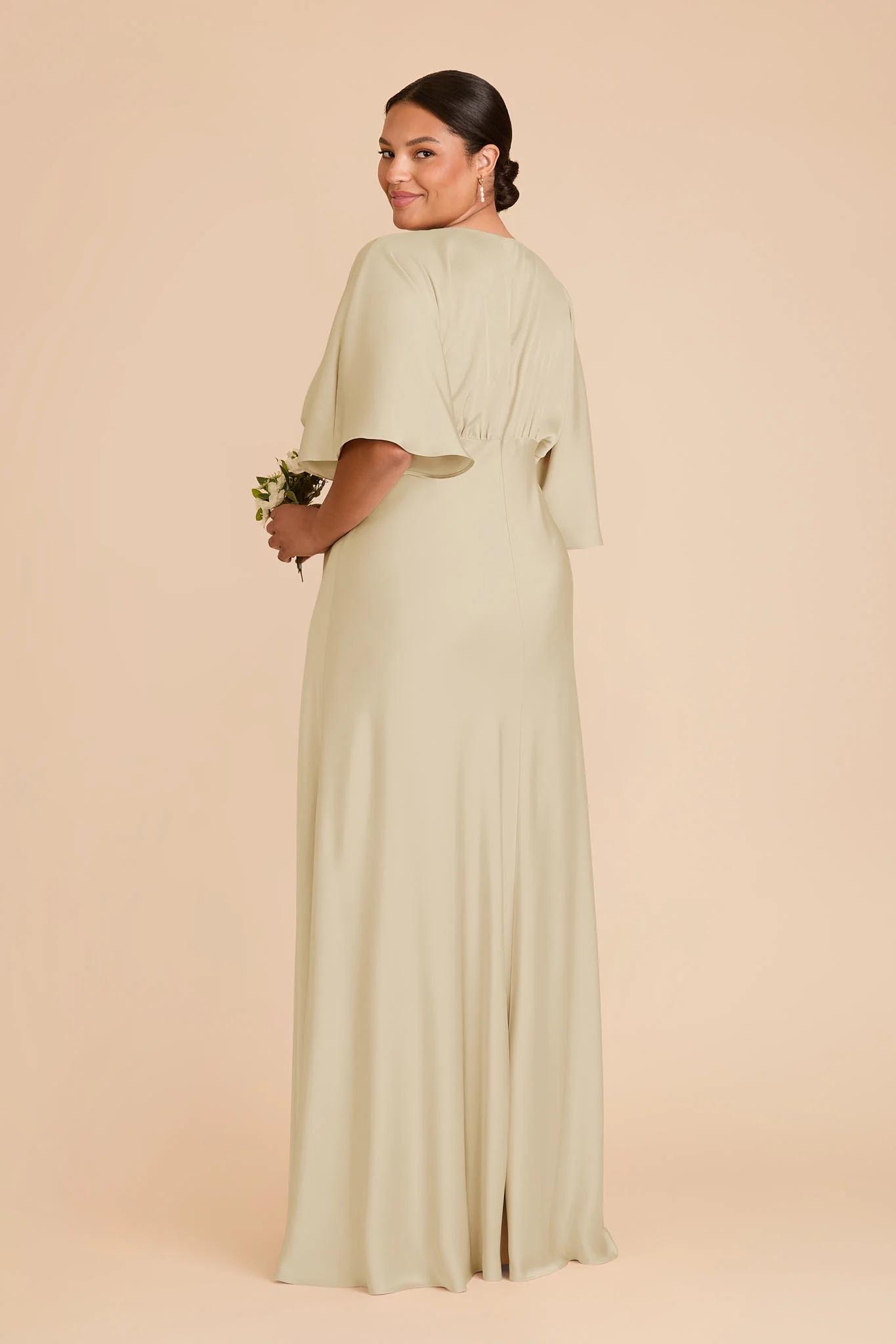Shyla Matte Satin Dress - Prosecco - Image 6