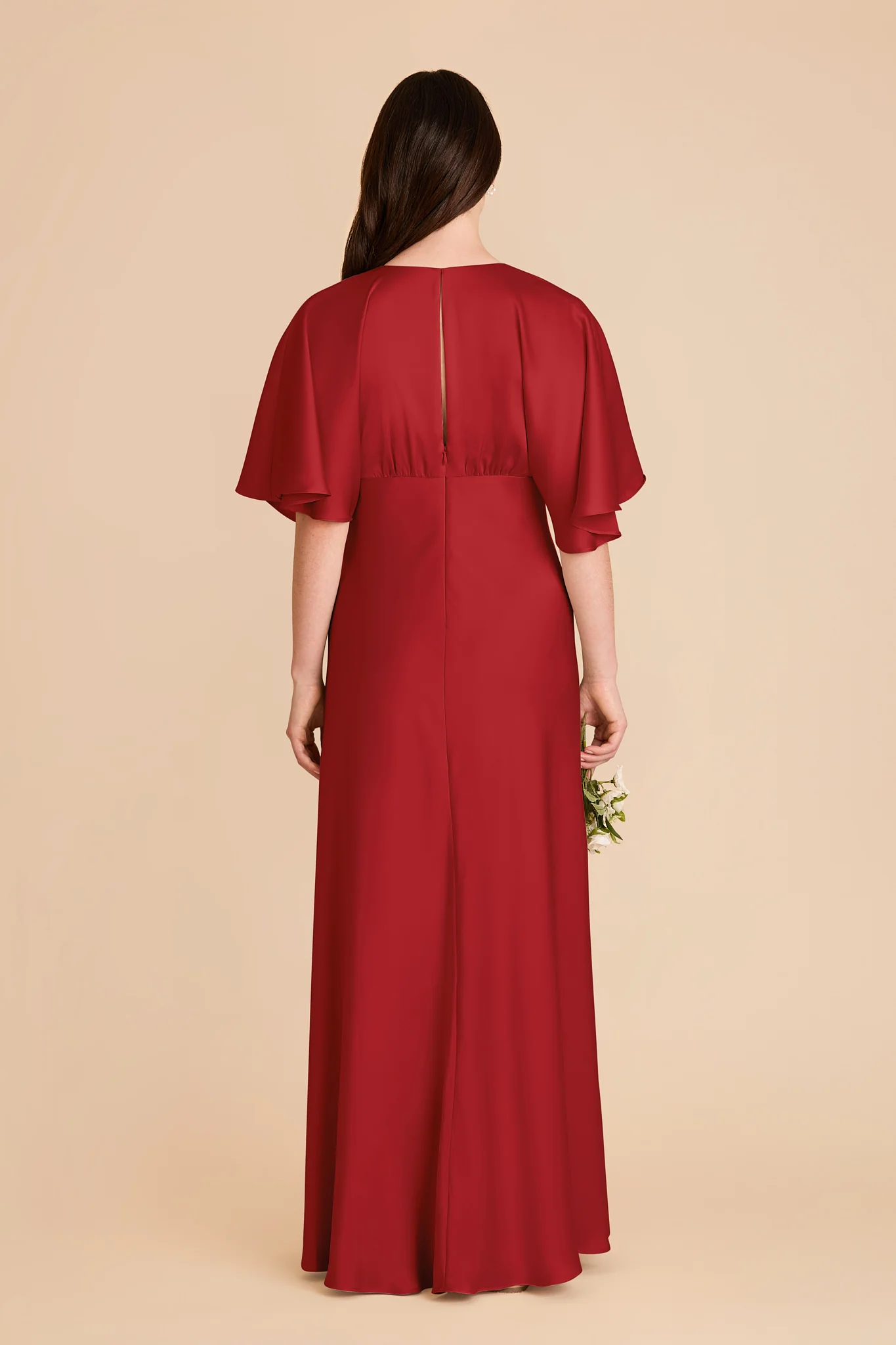 Shyla Matte Satin Dress - Ruby Red - Image 6