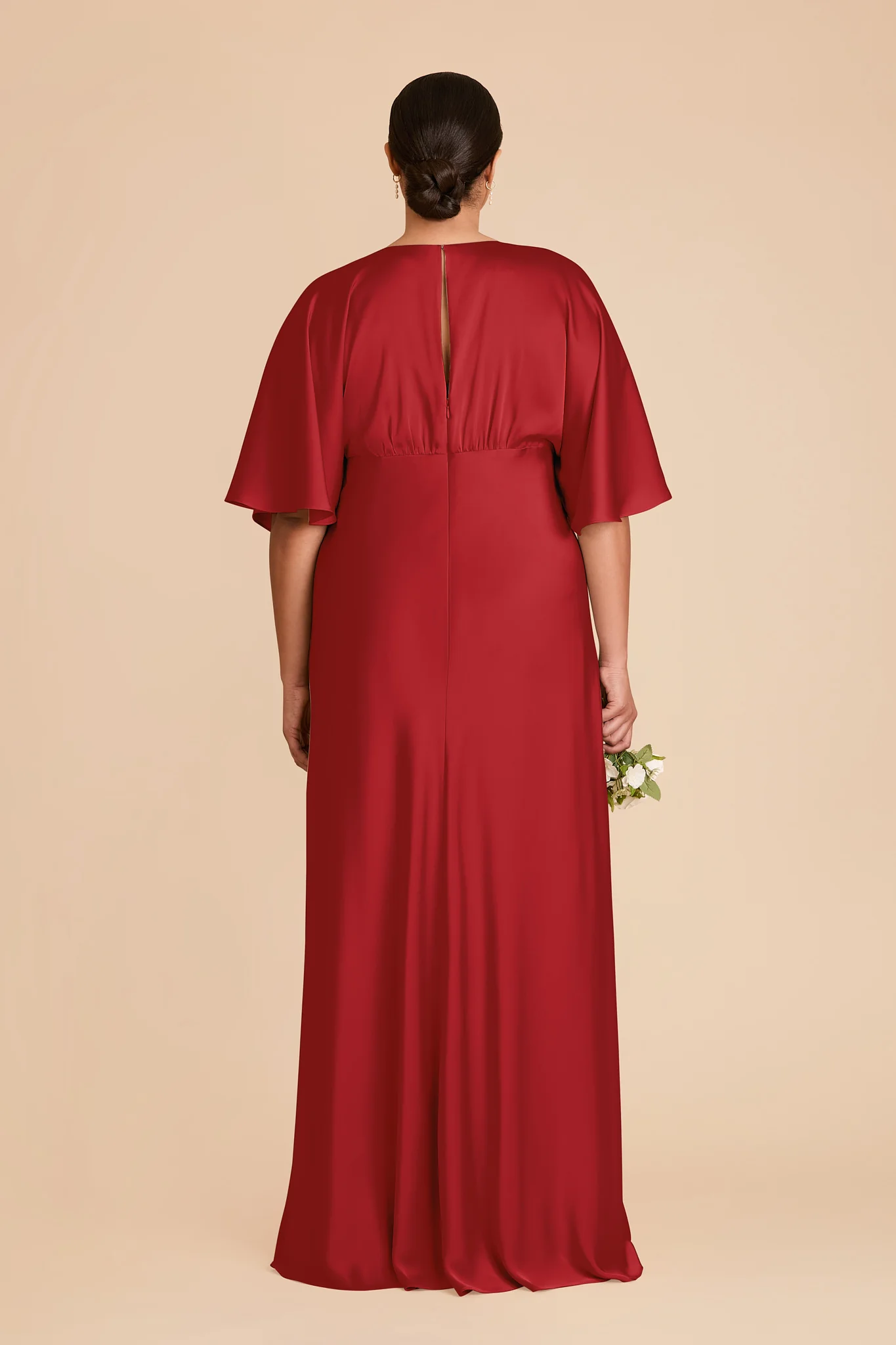 Shyla Matte Satin Dress - Ruby Red - Image 9