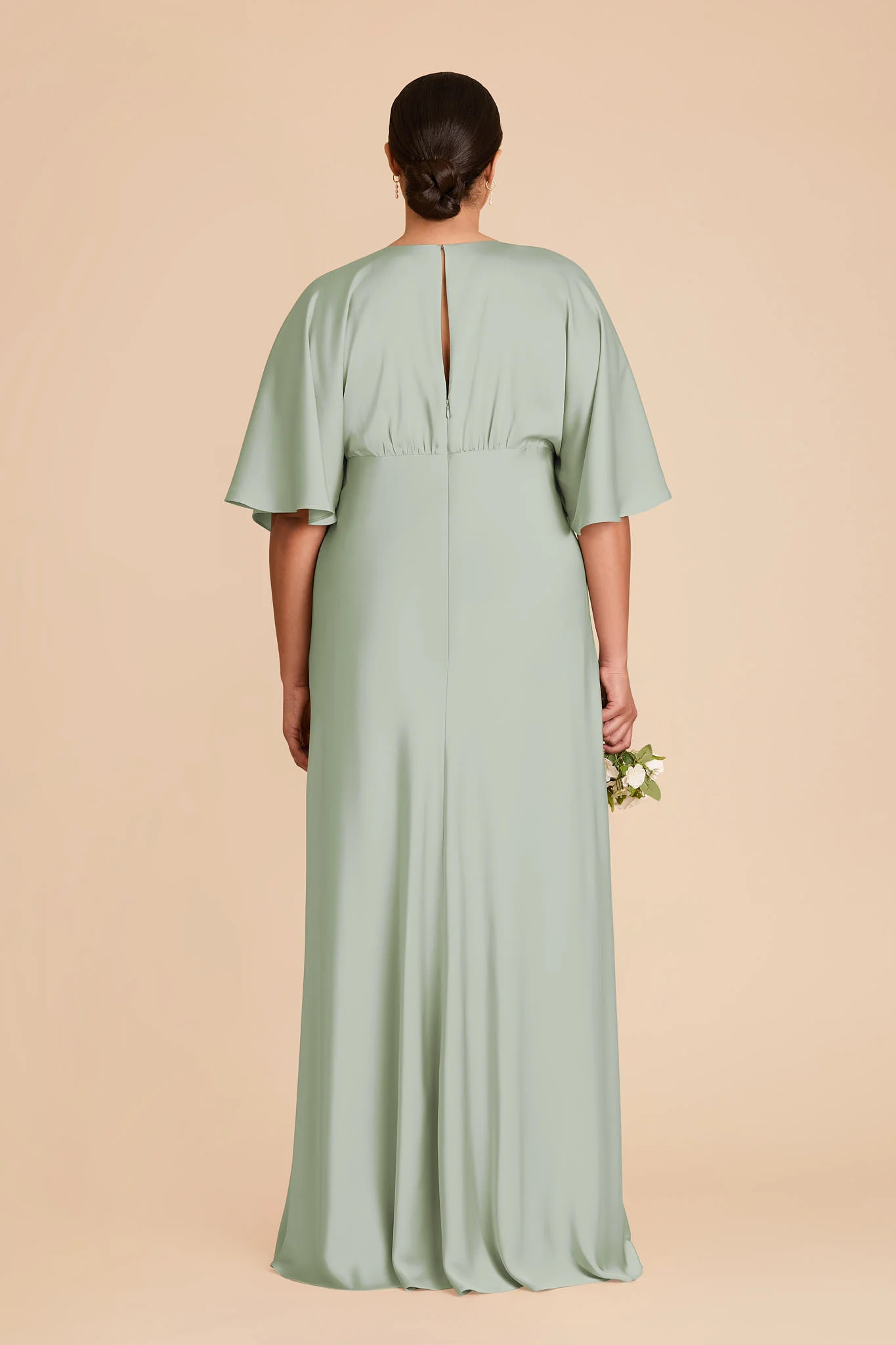 Shyla Matte Satin Dress - Sage - Image 8