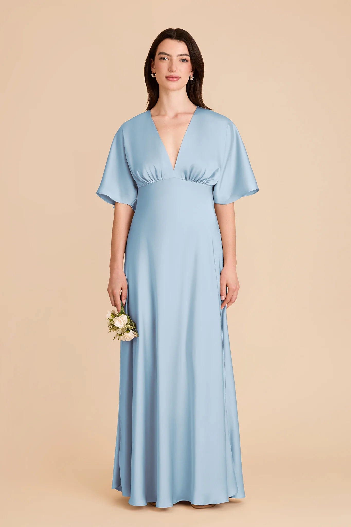 Shyla Matte Satin Dress - Sky Blue - Image 2