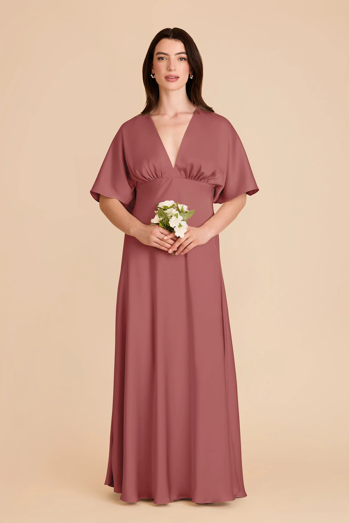Shyla Matte Satin Dress - Wild Rose