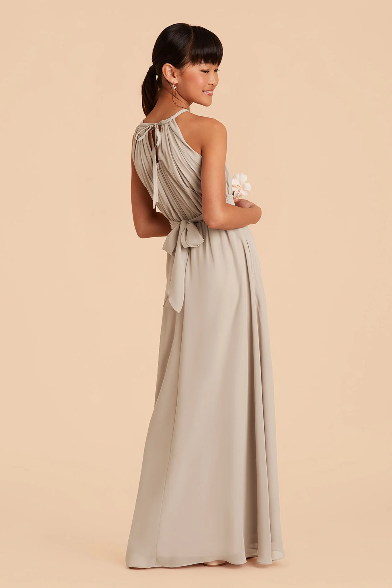 Sienna Chiffon Junior Dress - Classic Champagne - Image 4
