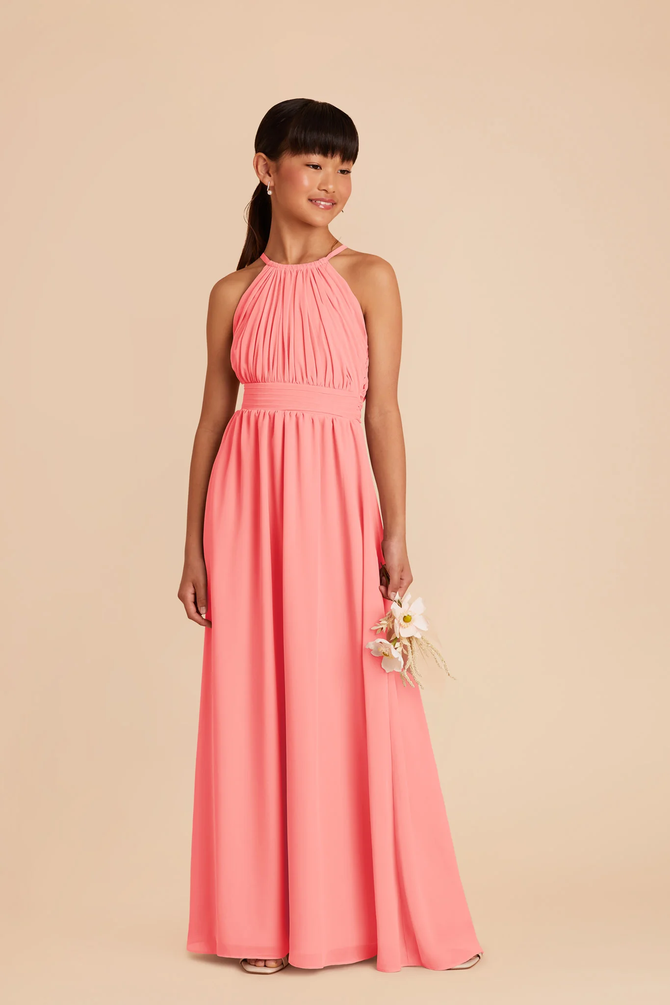 Sienna Junior Dress - Coral Pink - Image 3