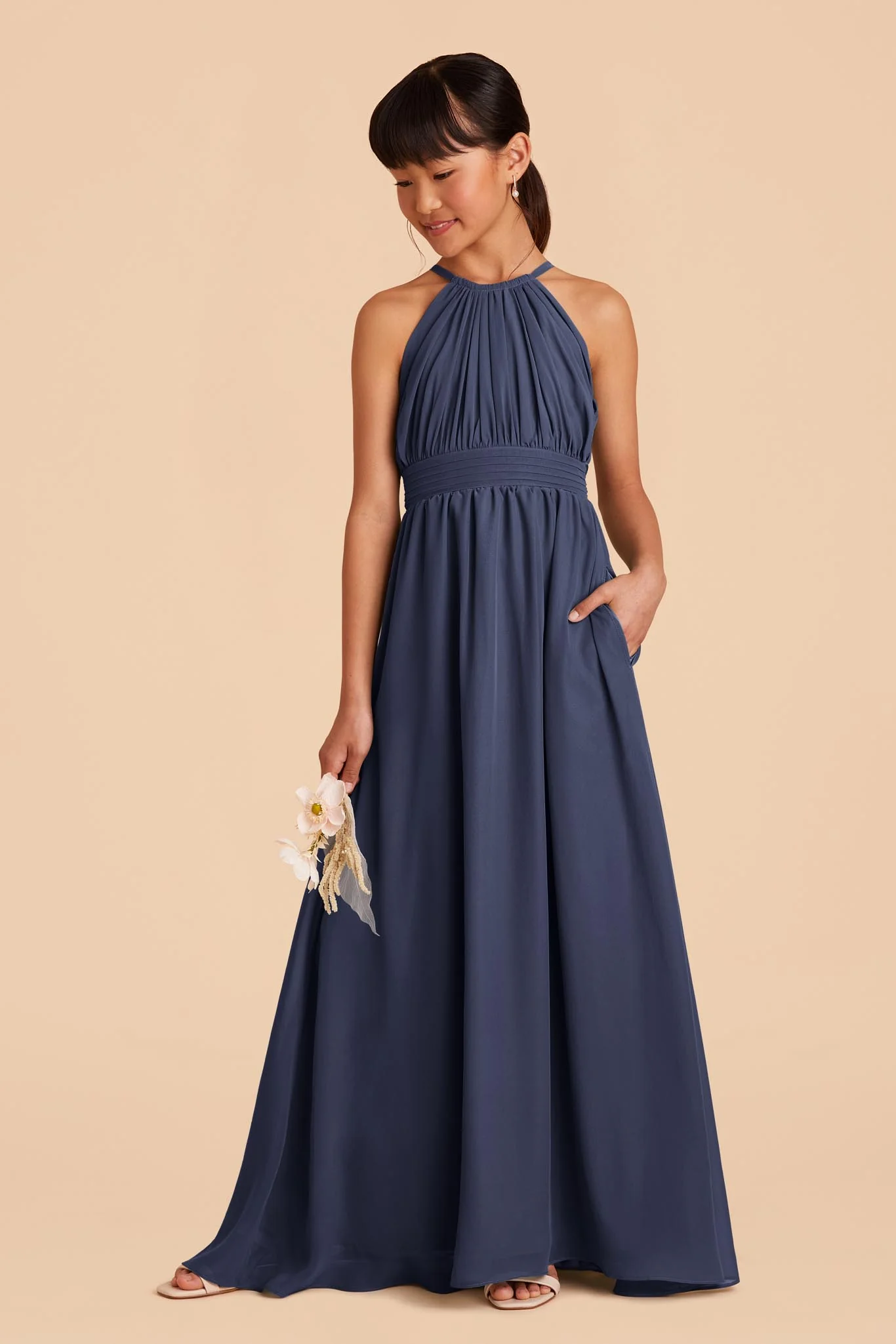 Sienna Junior Dress - Slate Blue - Image 4
