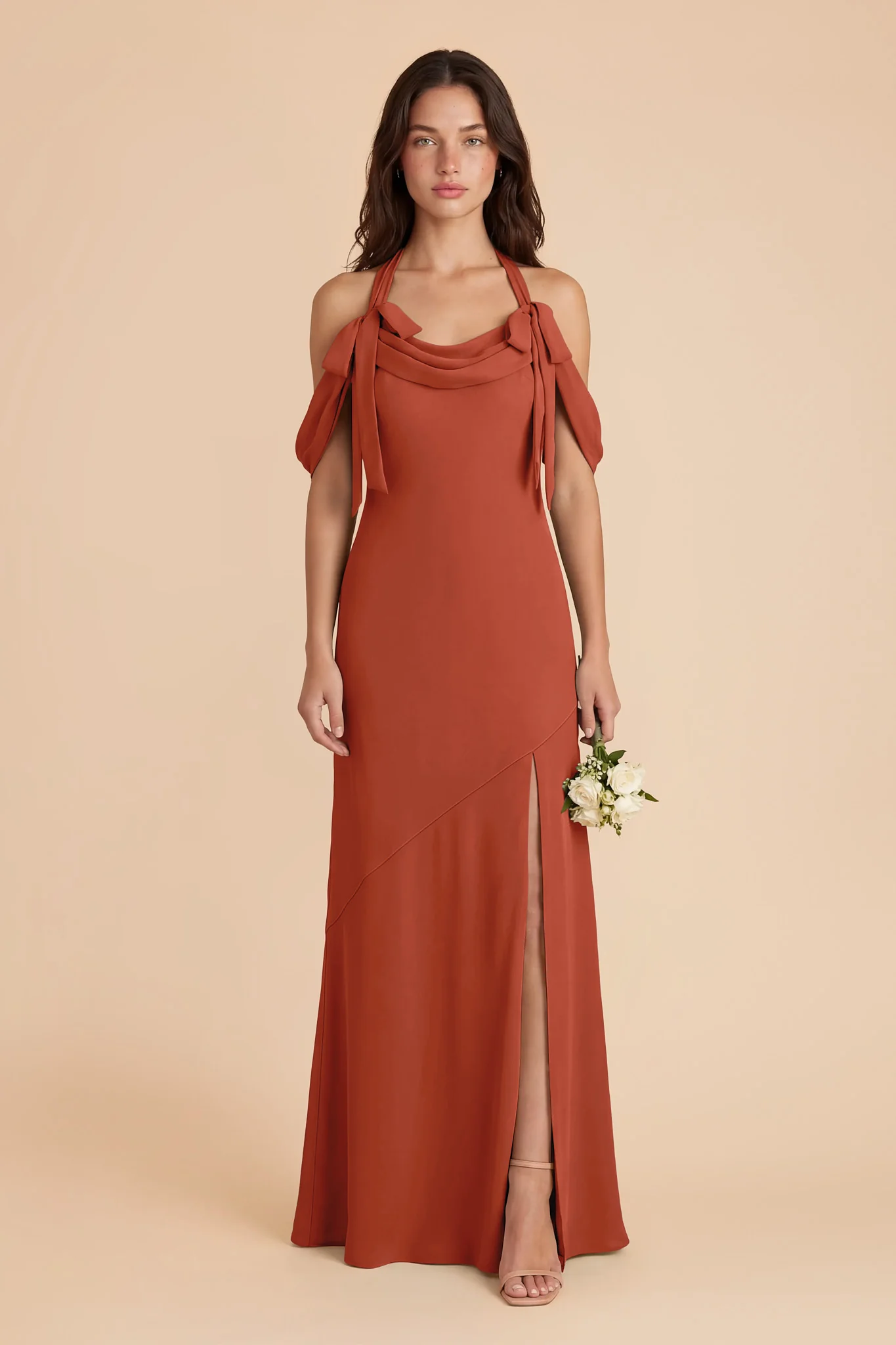Sophia Chiffon Dress - Auburn