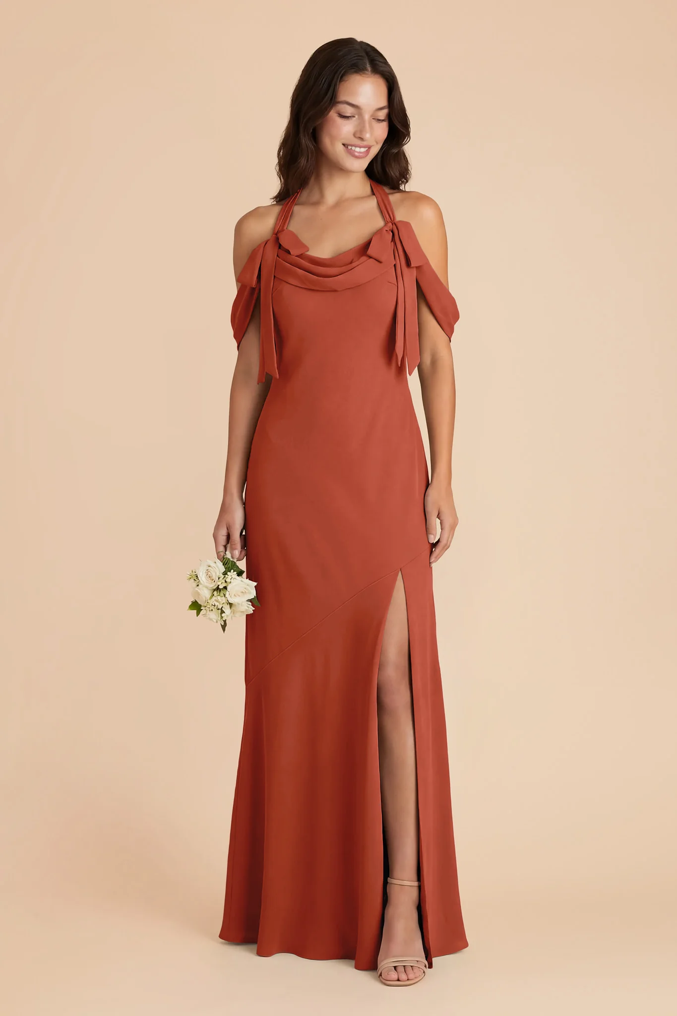Sophia Chiffon Dress - Auburn - Image 2