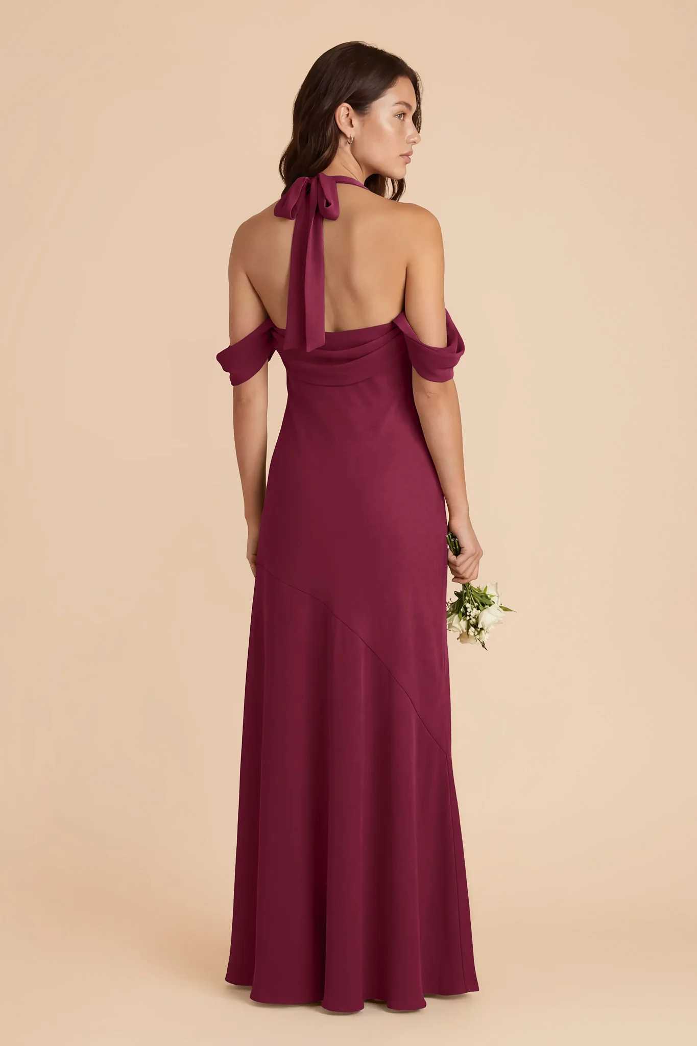 Sophia Chiffon Dress - Berry - Image 3