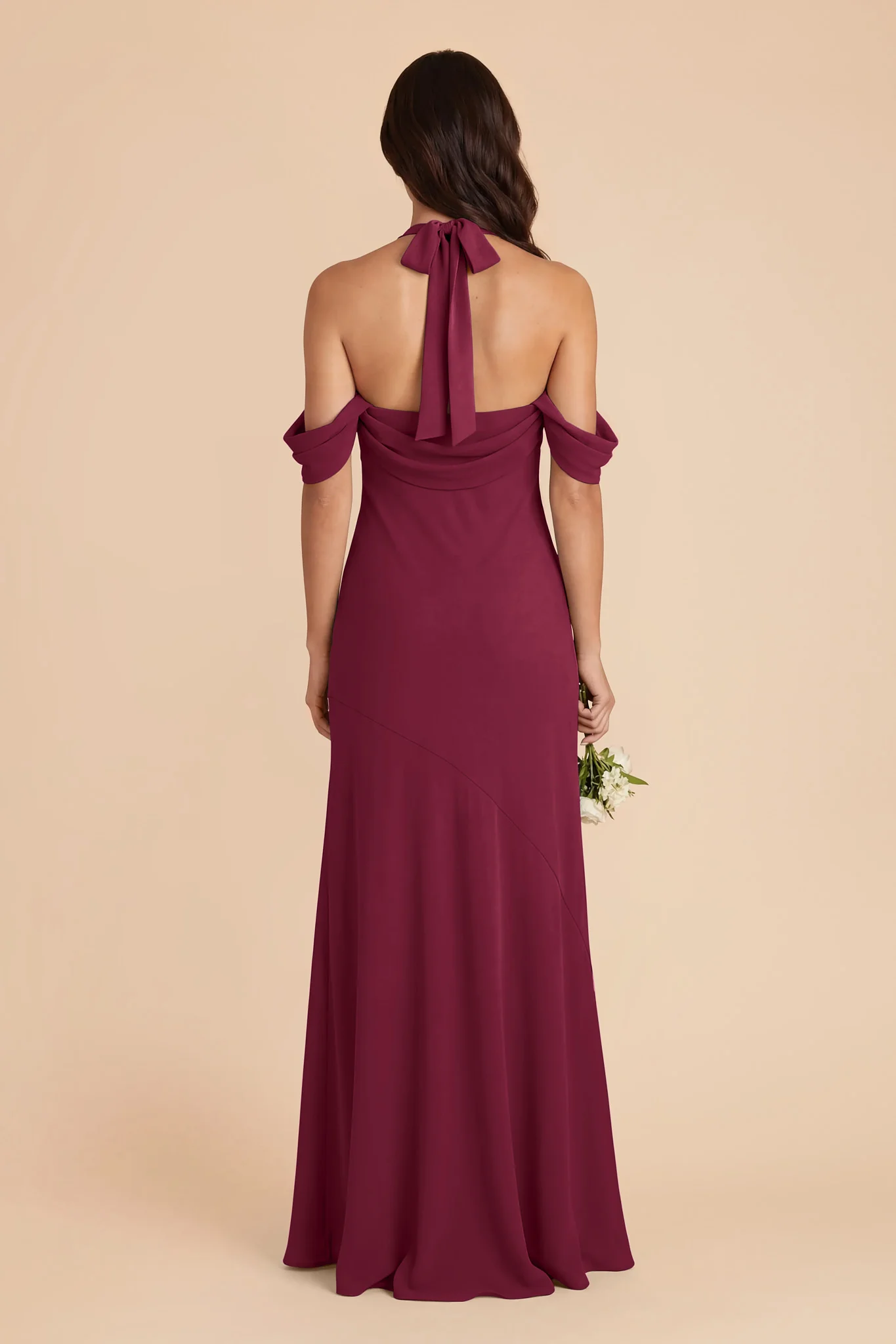 Sophia Chiffon Dress - Berry - Image 4