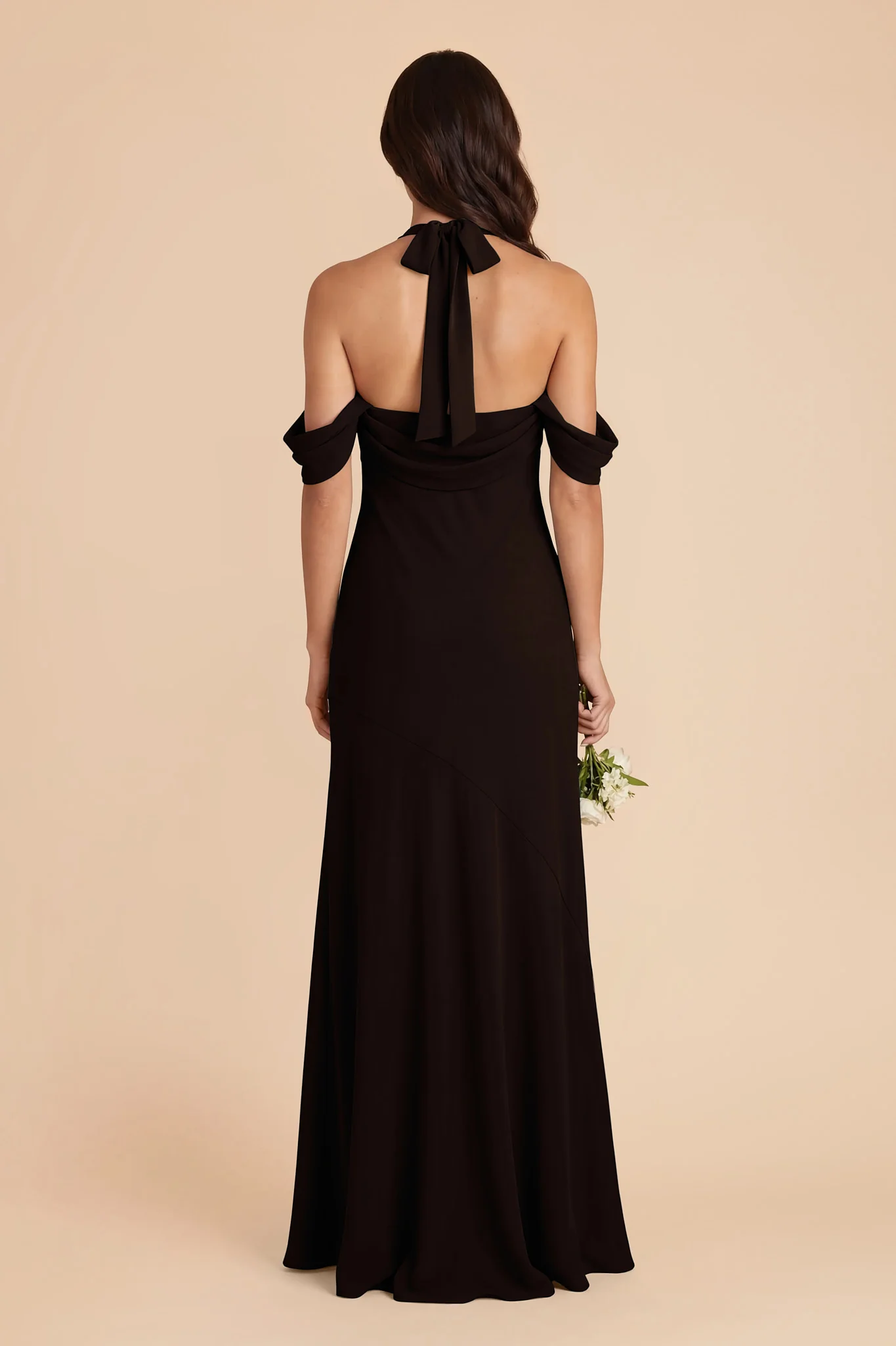 Sophia Chiffon Dress - Black - Image 4