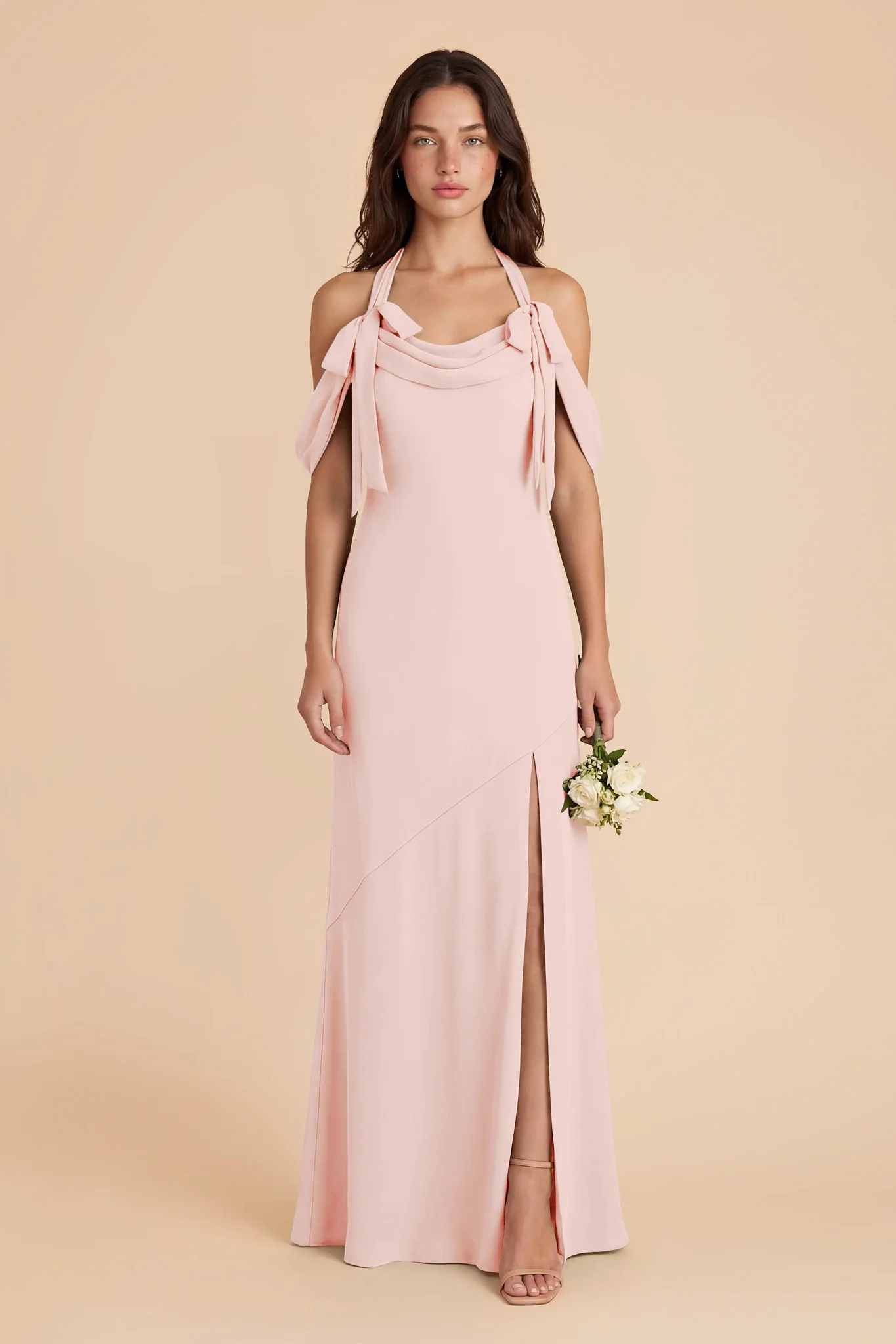 Sophia Chiffon Dress - Blush Pink
